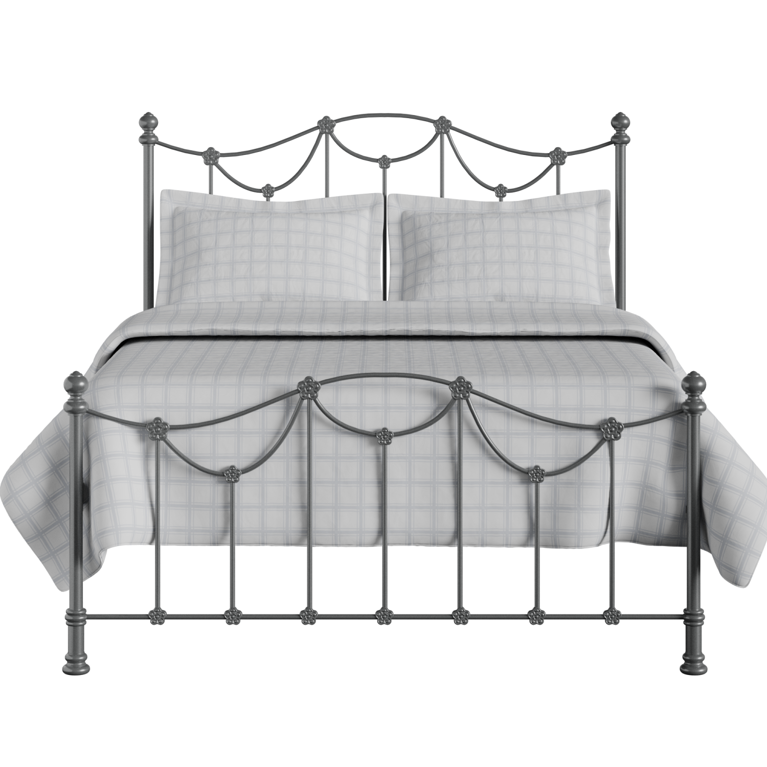 Carie Low Footend iron/metal bed in pewter