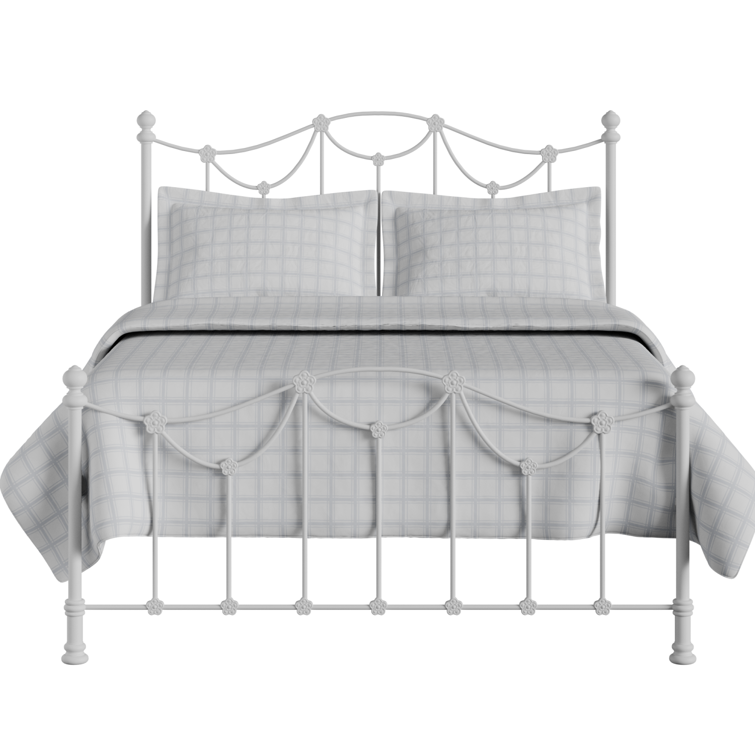 Carie Low Footend iron/metal bed in white