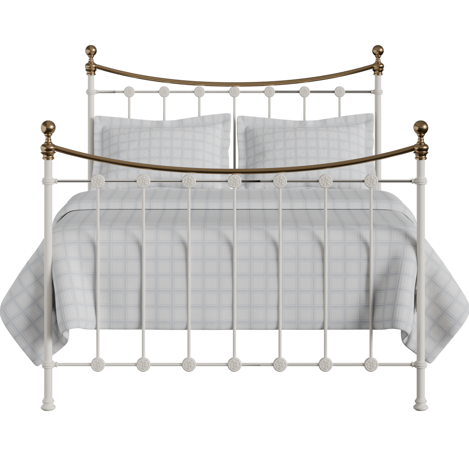 Carrick cama de metal en crema