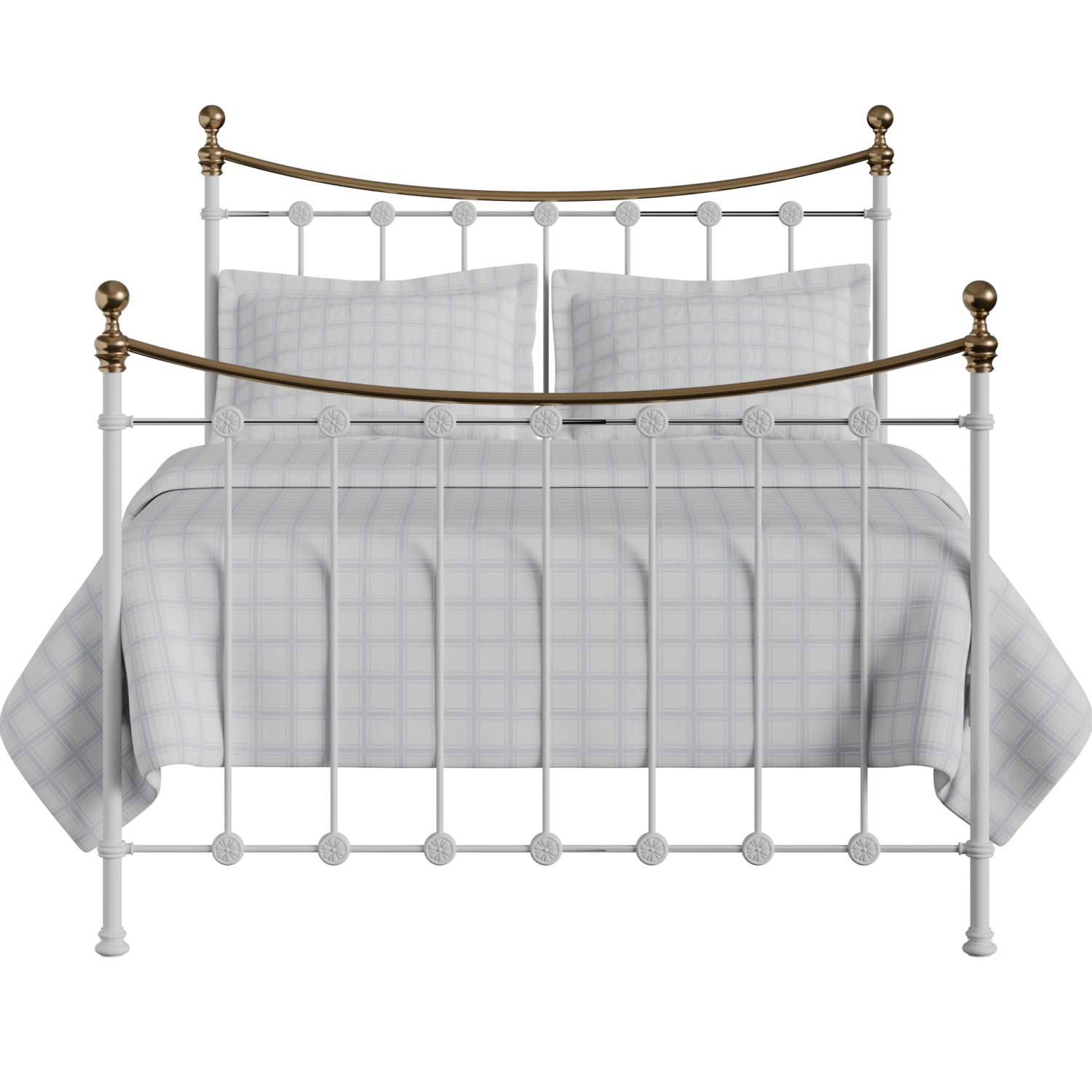 Carrick cama de metal en blanco