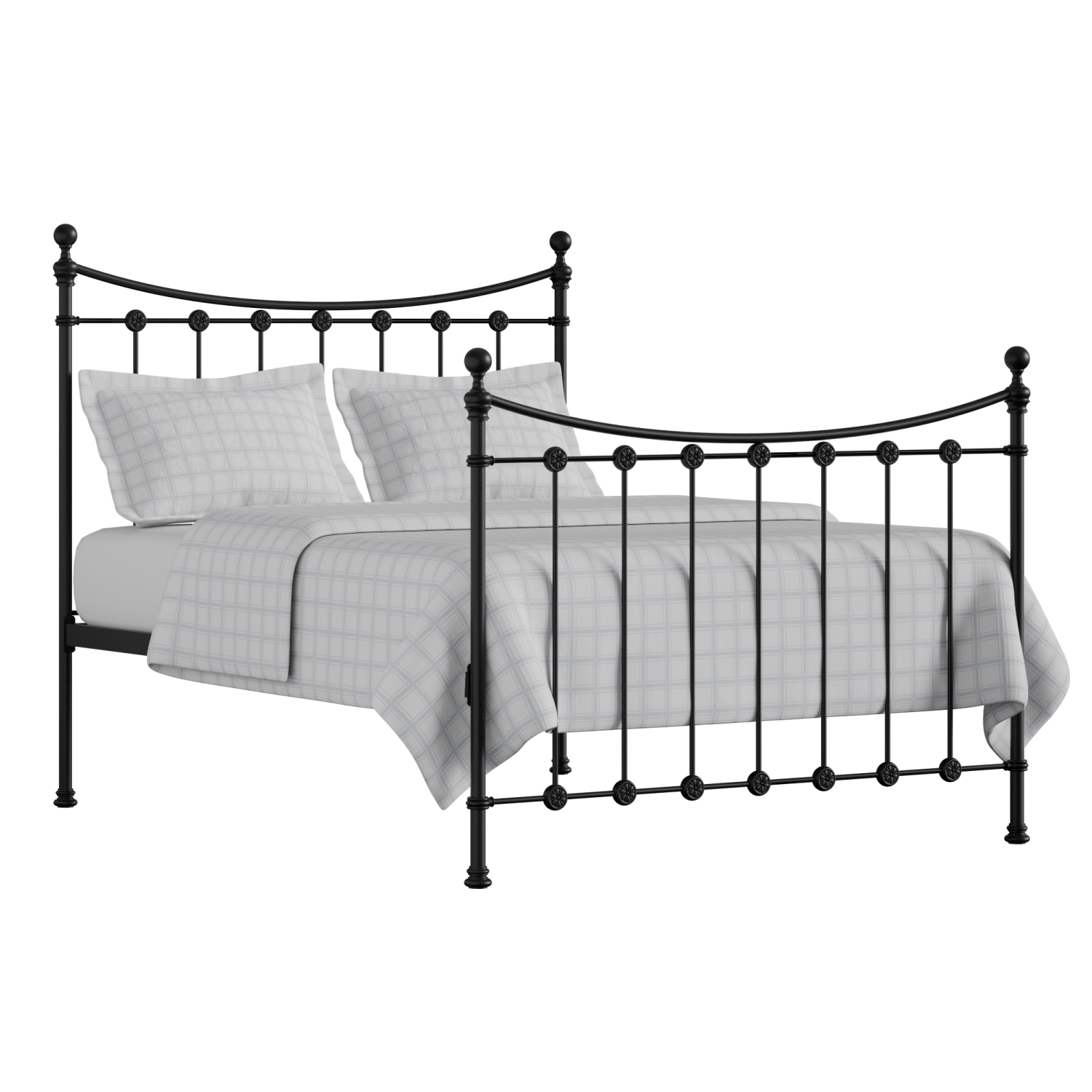 Carrick Solo iron/metal bed in black with Juno mattress