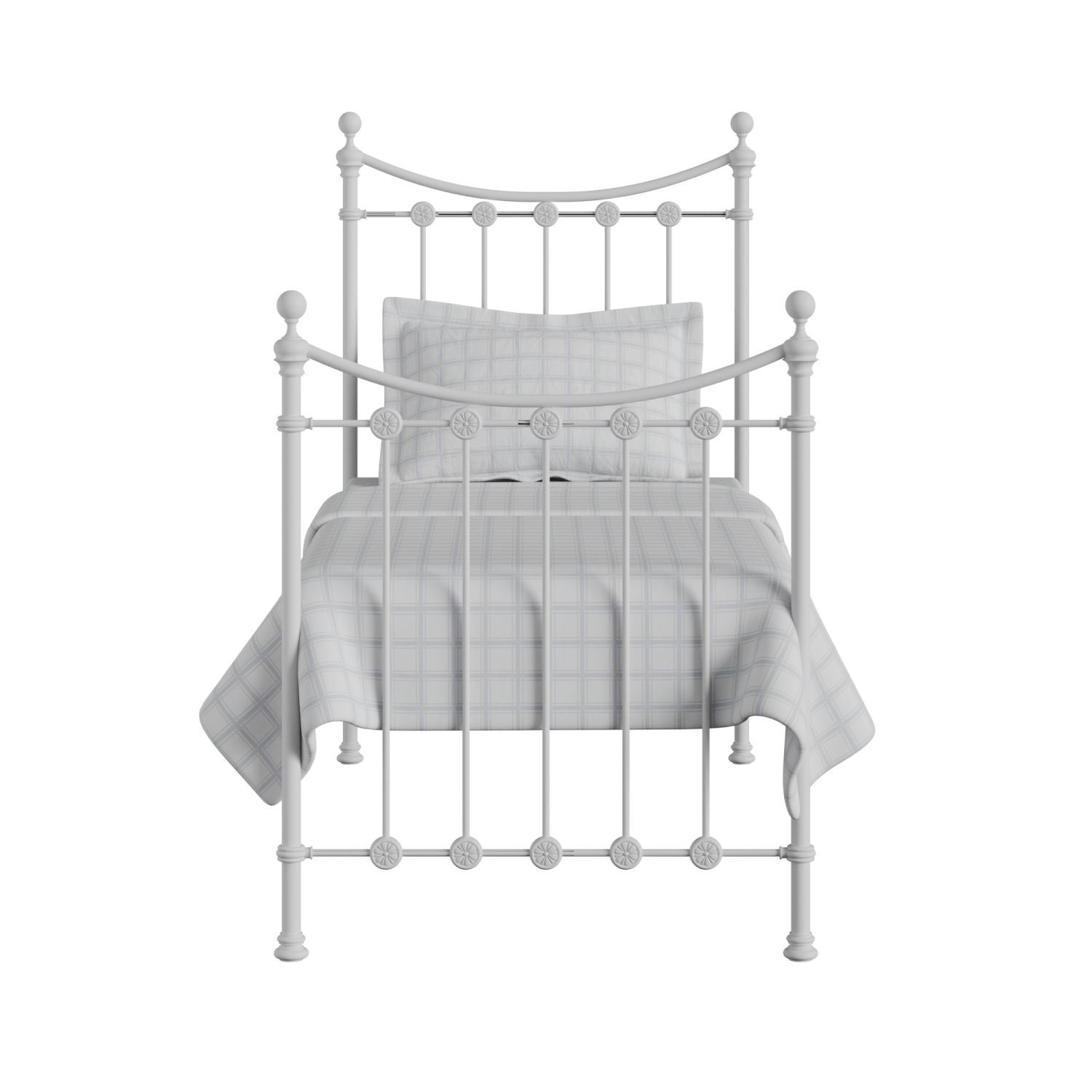 Carrick Solo iron/metal single bed in white