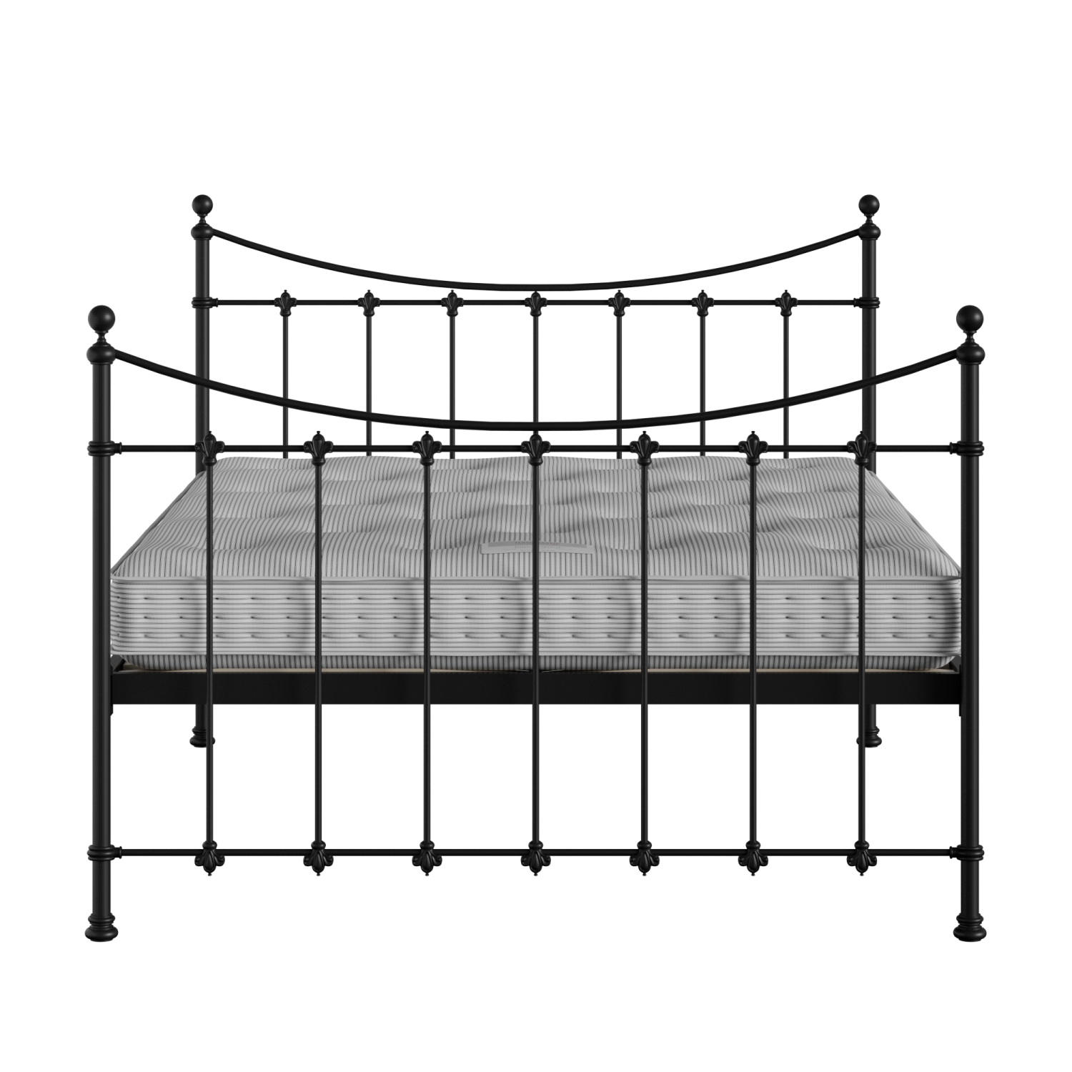 Chatsworth iron/metal bed in black with Juno mattress