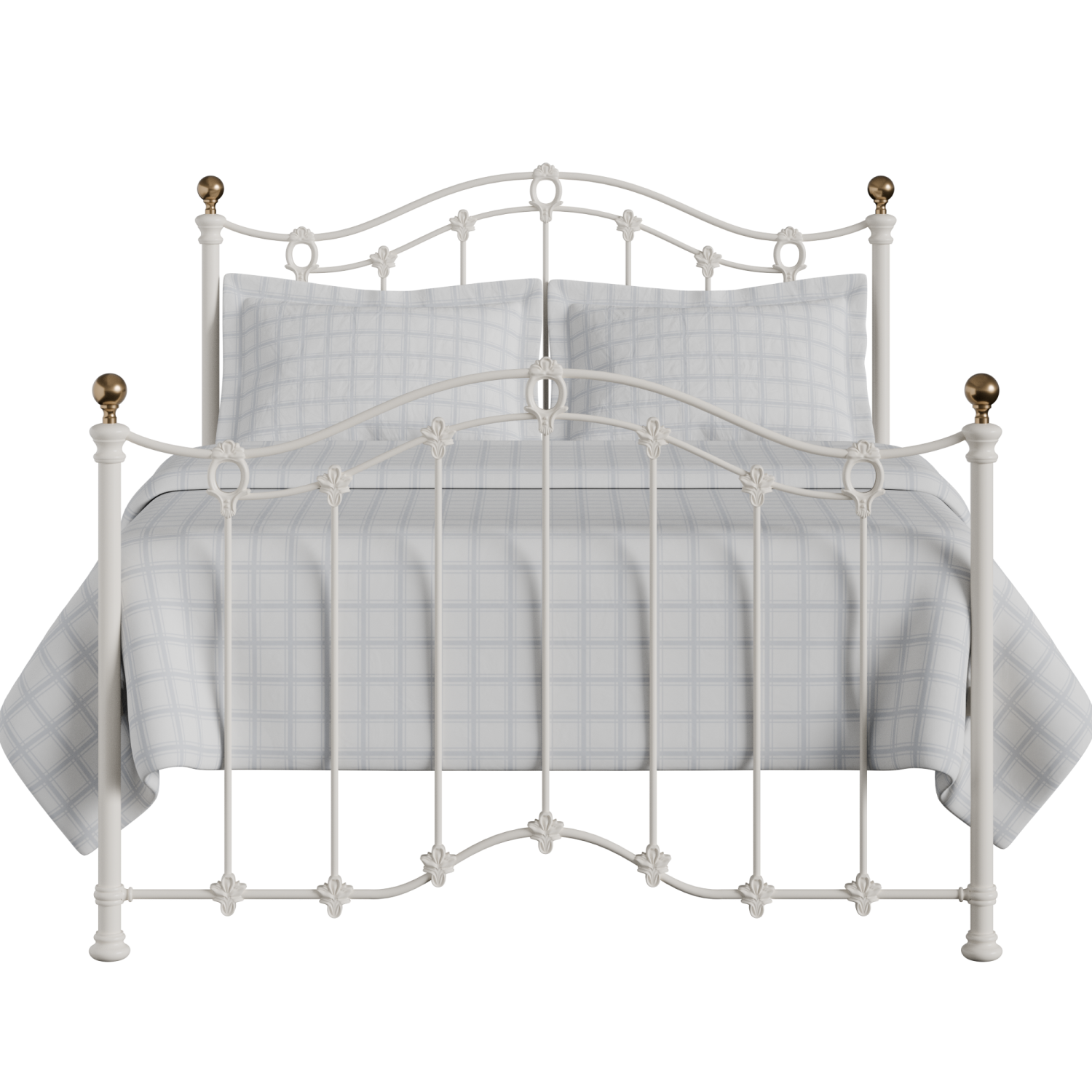 Clarina iron/metal bed in ivory