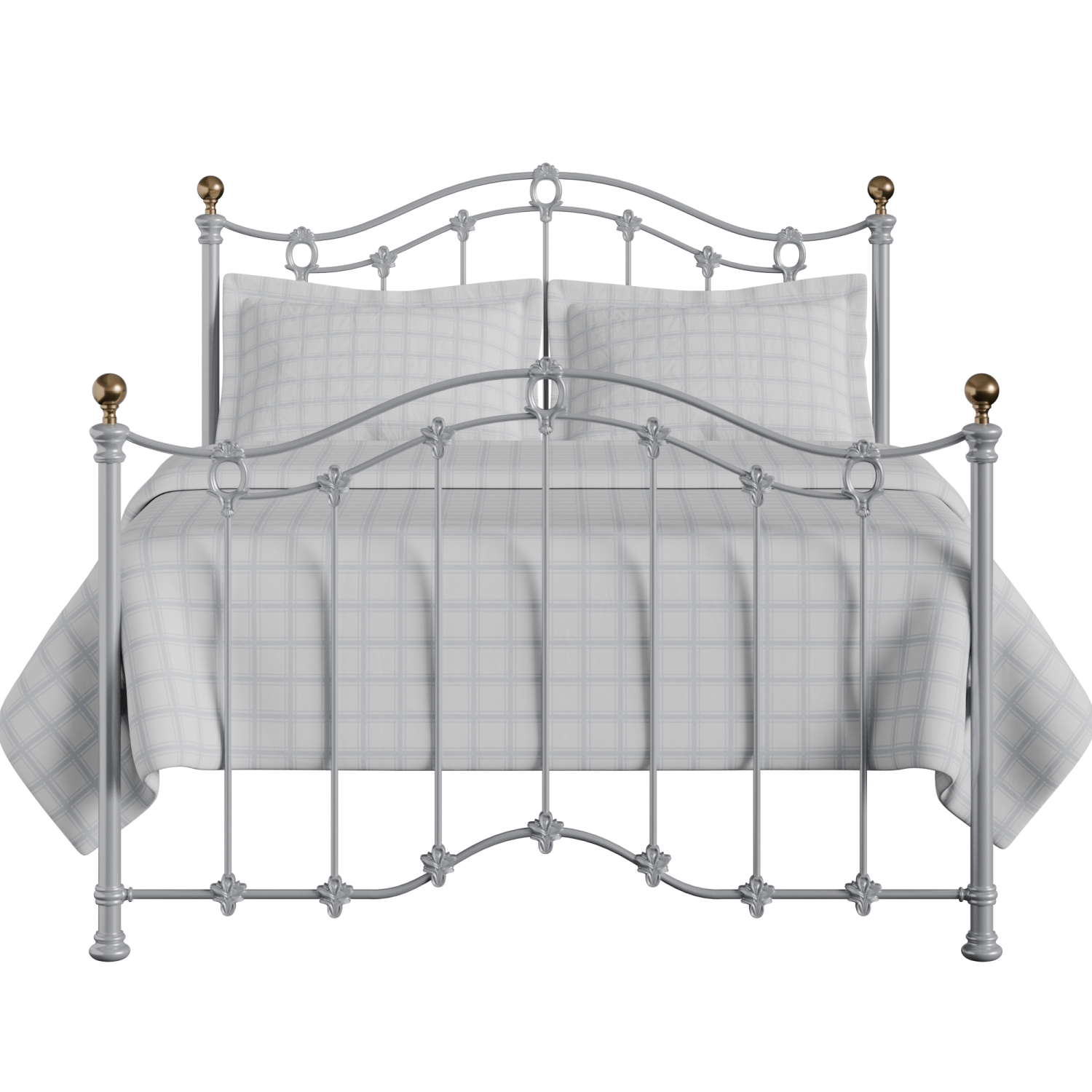 Clarina iron/metal bed in silver