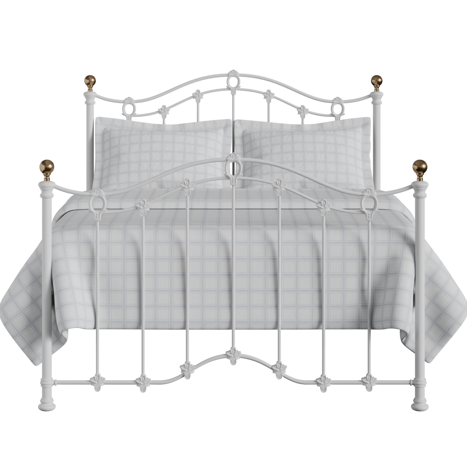 Clarina iron/metal bed in white