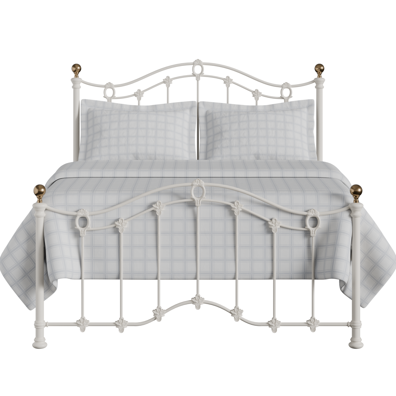 Clarina Low Footend iron/metal bed in ivory