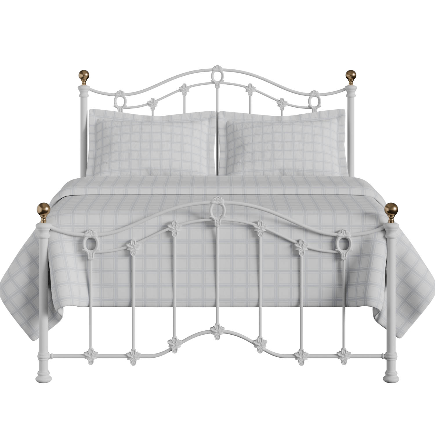 Clarina Low Footend iron/metal bed in white