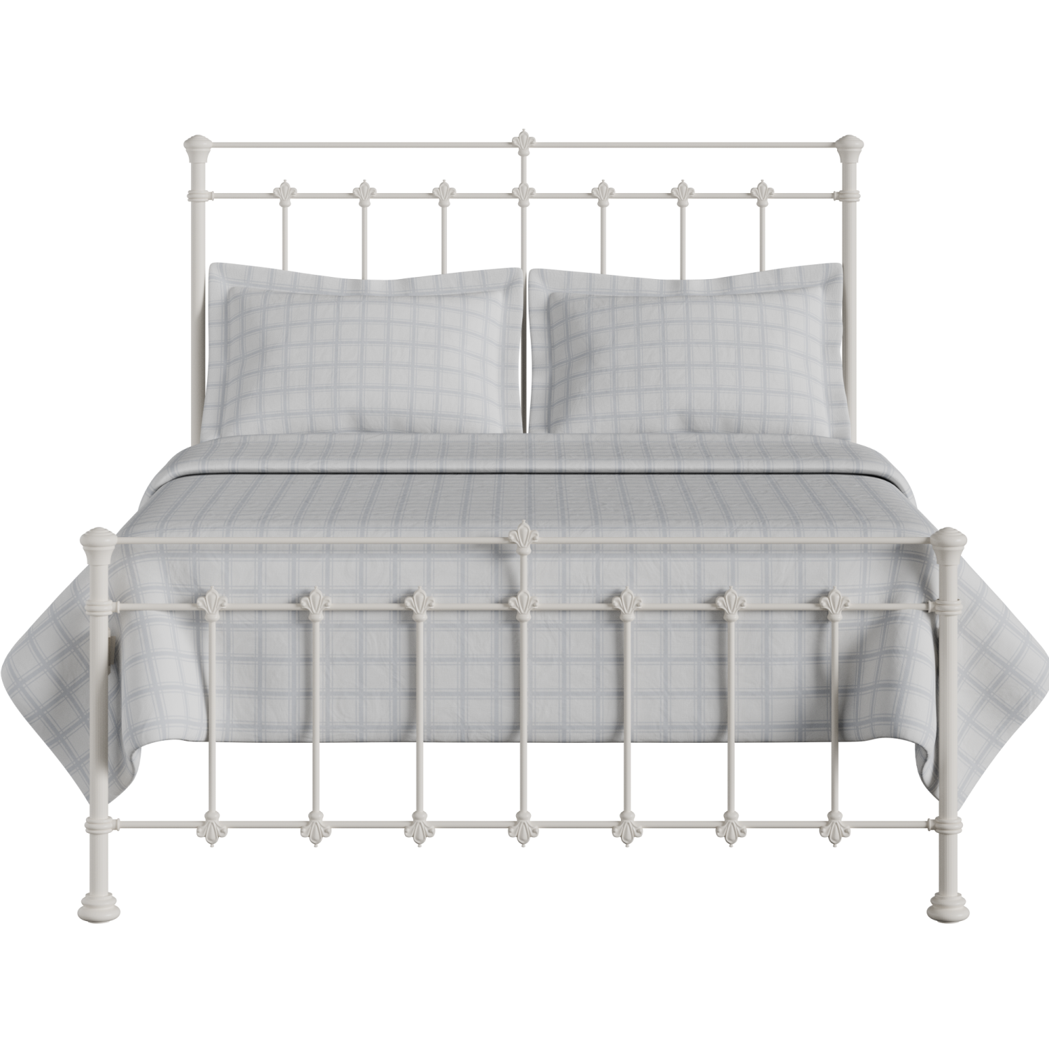 Edwardian ijzeren bed in ivoor