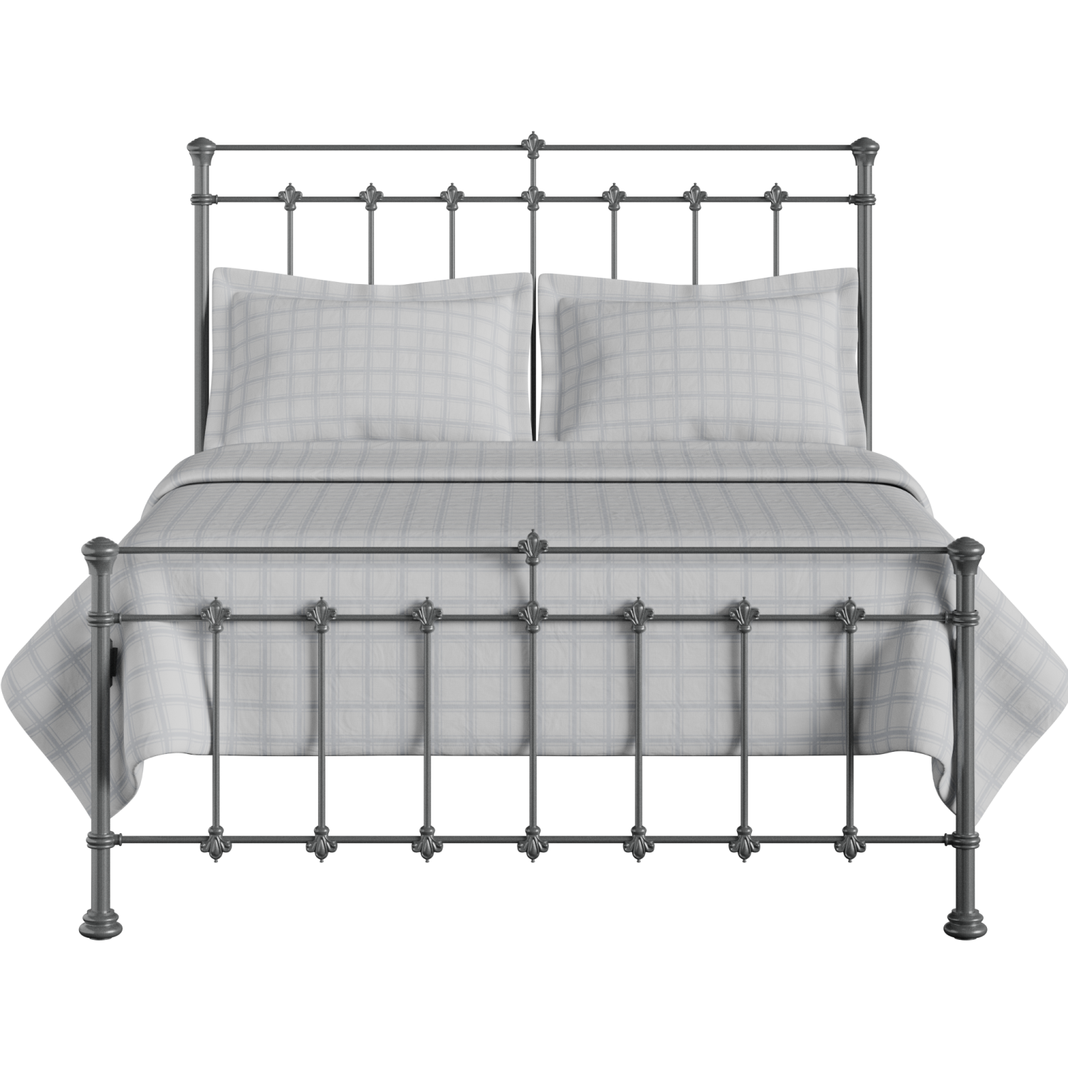 Edwardian iron/metal bed in pewter