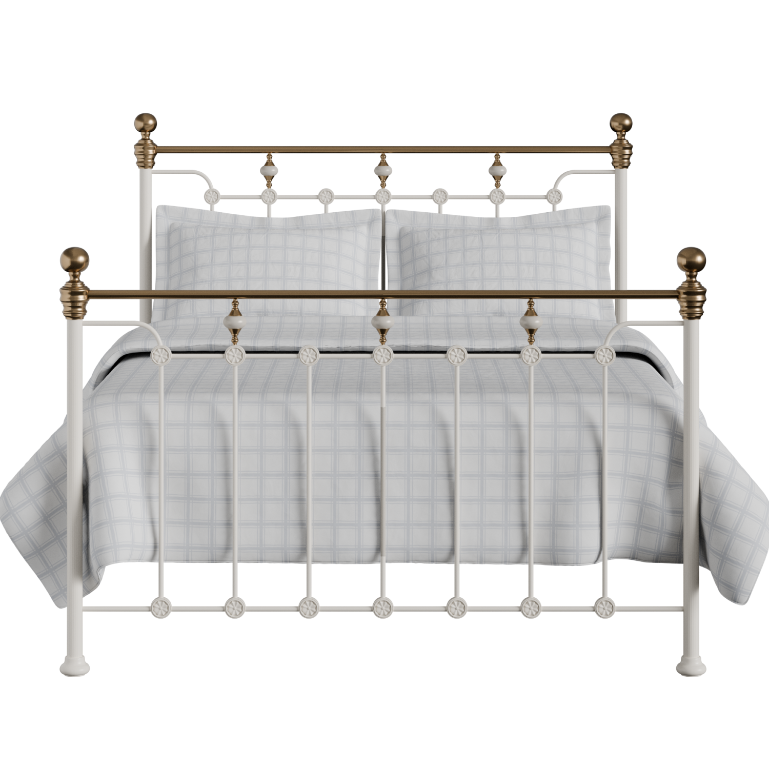 Glenholm iron/metal bed in ivory