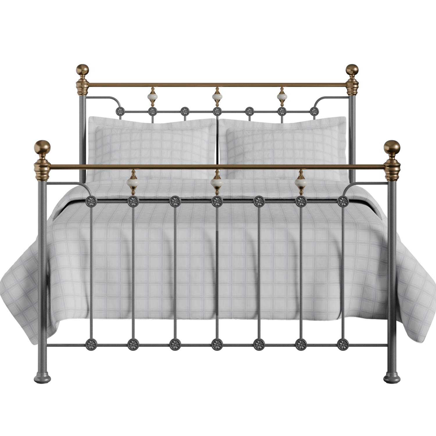Glenholm iron/metal bed in pewter