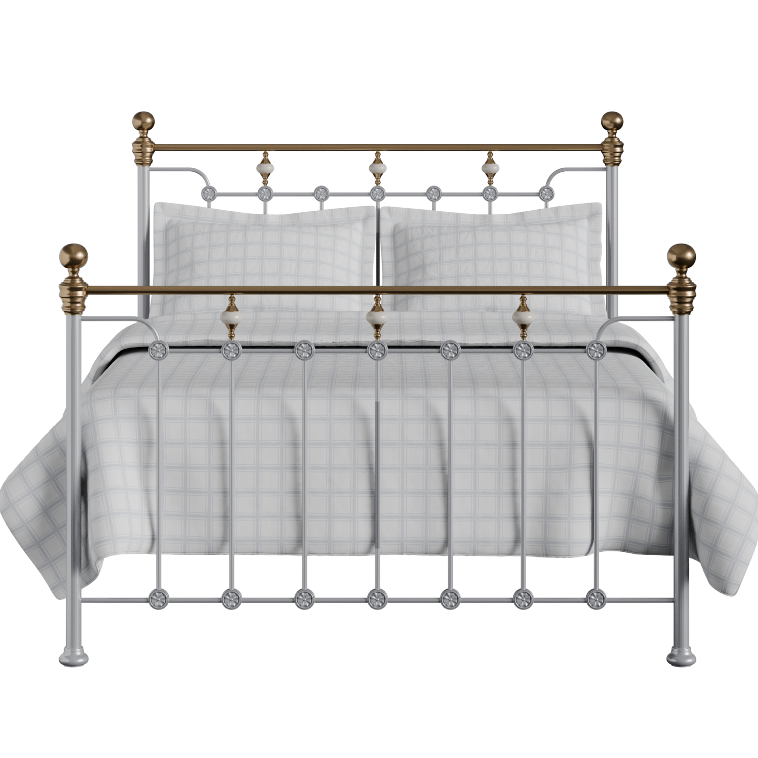Glenholm iron/metal bed in silver