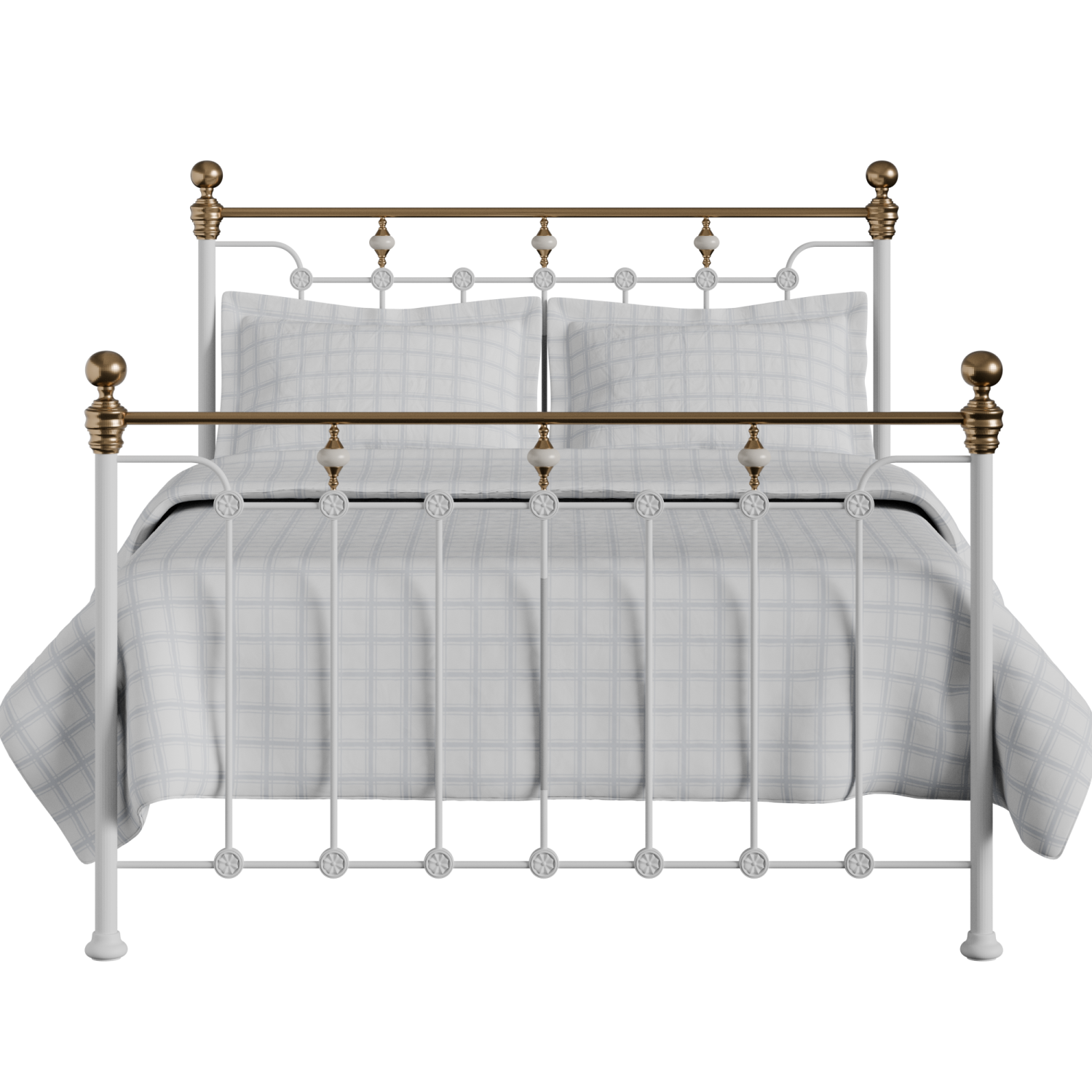 Glenholm iron/metal bed in white
