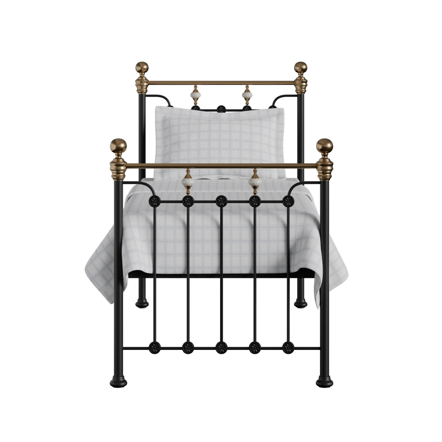 Glenholm iron/metal single bed in black