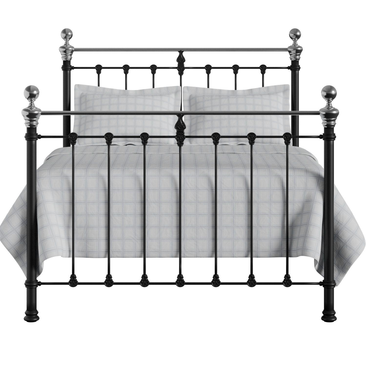 Hamilton Chromo iron/metal bed in black