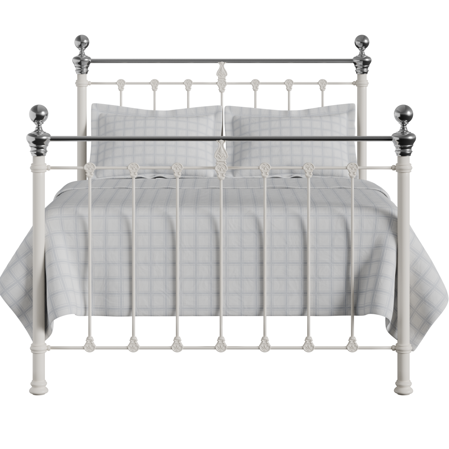 Hamilton Chromo iron/metal bed in ivory
