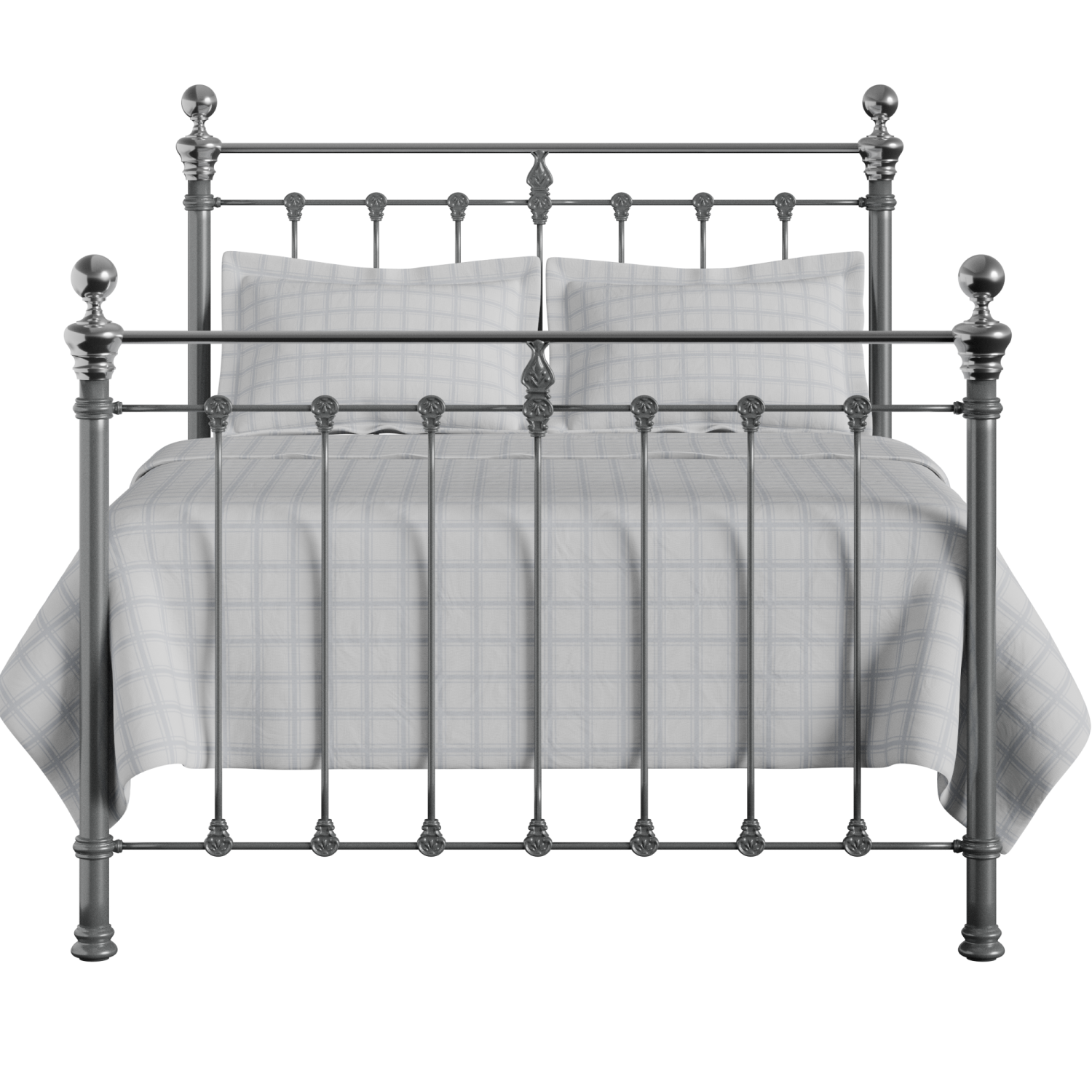 Hamilton Chromo iron/metal bed in pewter