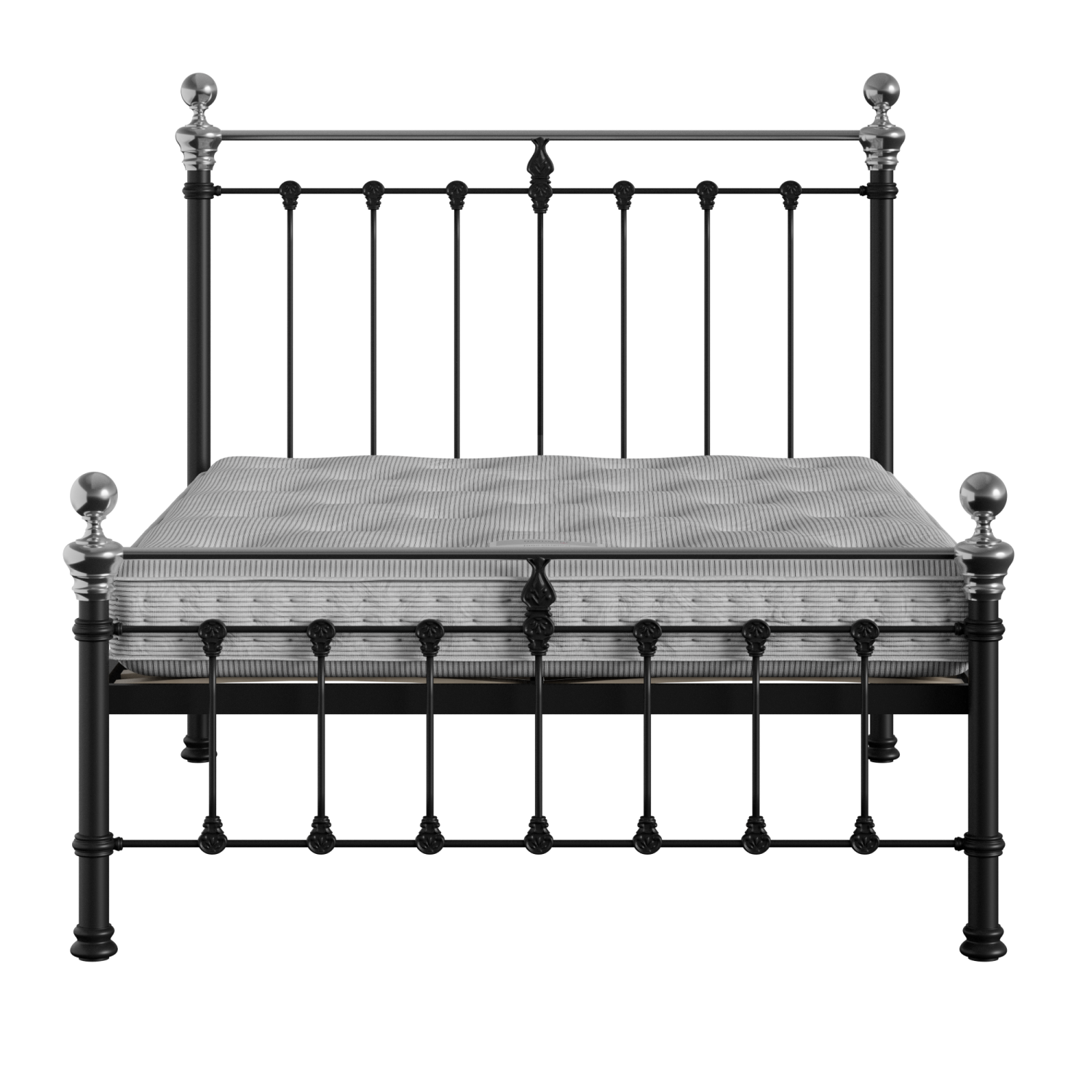 Hamilton Chromo Low Footend metallbett in schwarz mit Juno matratze
