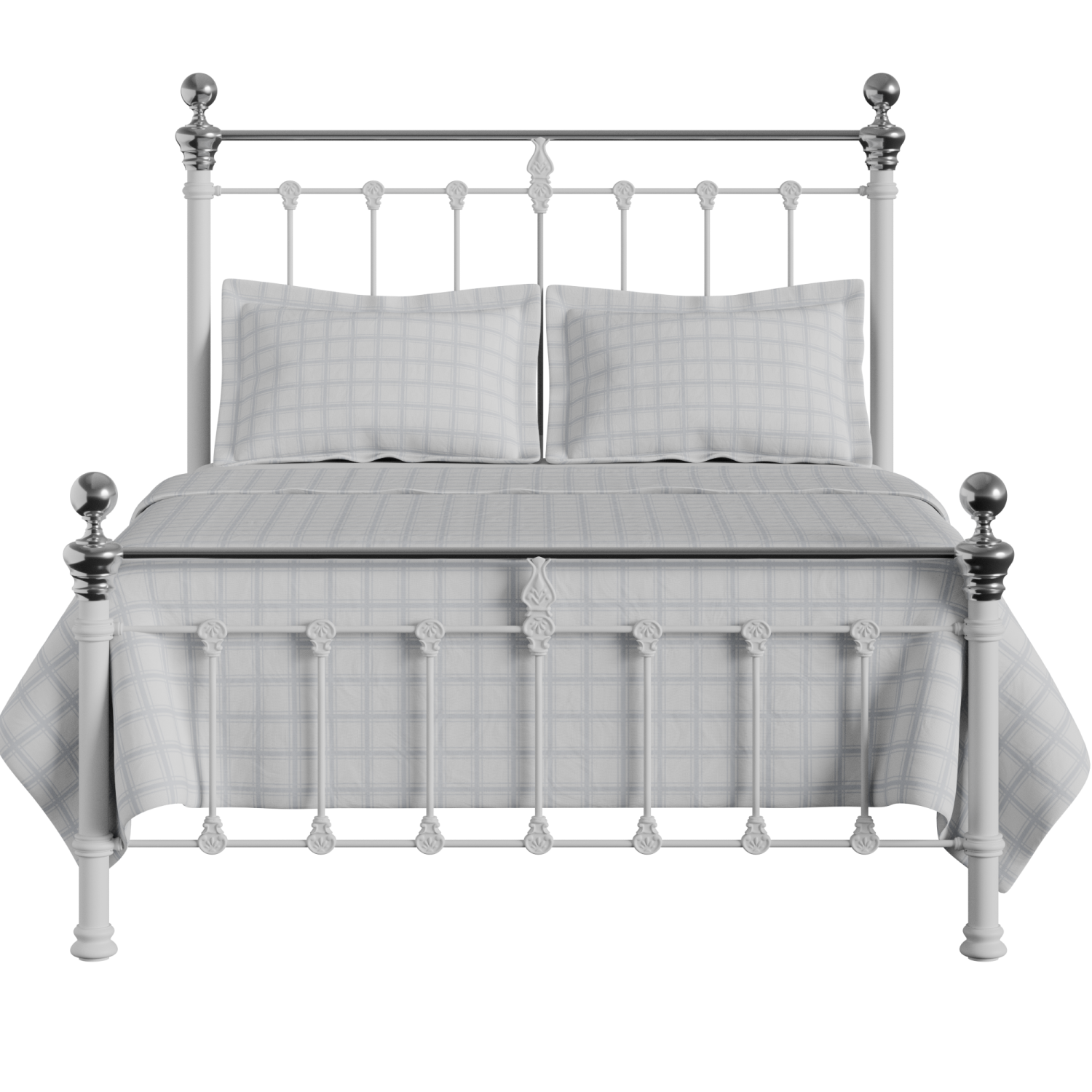 Hamilton Chromo Low Footend Metallbett in Weiß