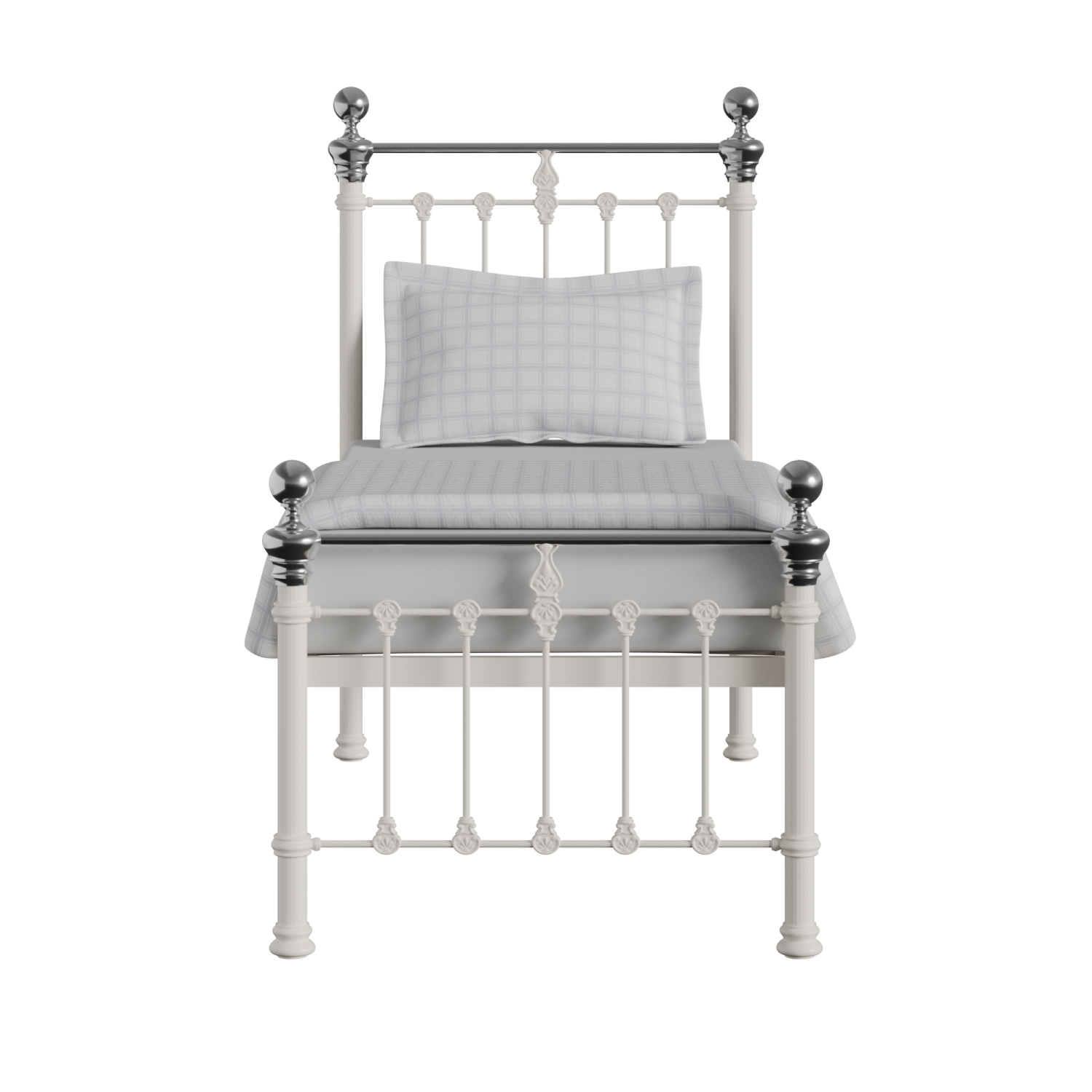 Hamilton Chromo Low Footend Metall Einzelbett in Schubladen