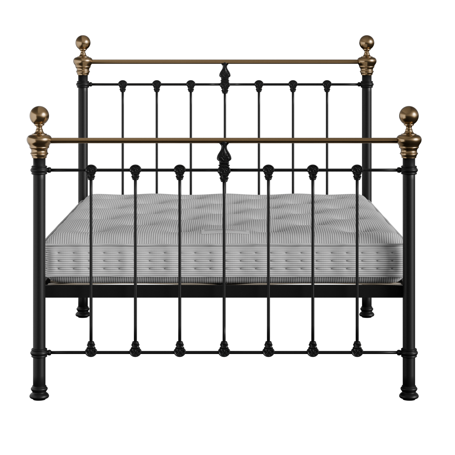 Hamilton iron/metal bed in black with Juno mattress