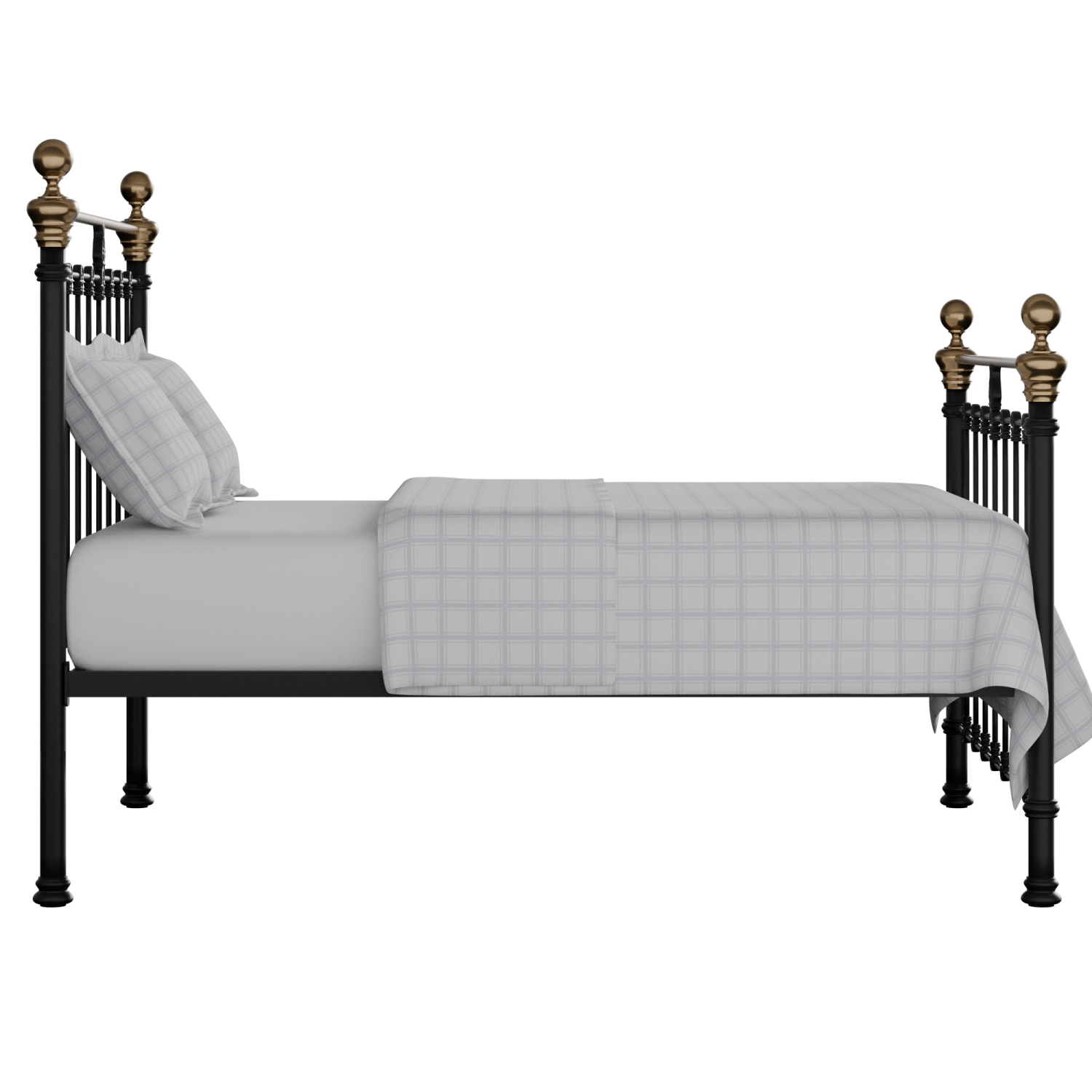 Hamilton iron/metal bed in black with Juno mattress
