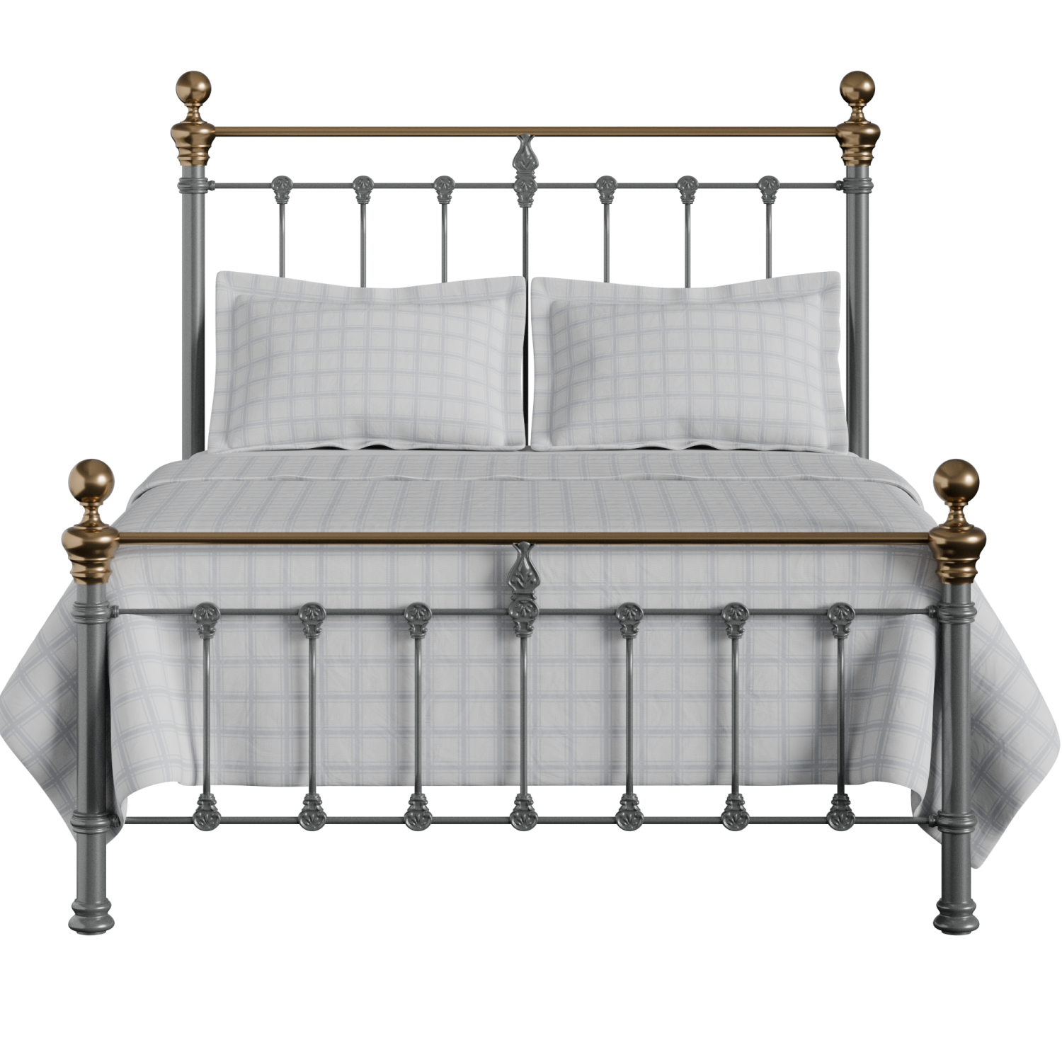 Hamilton Low Footend iron/metal bed in pewter