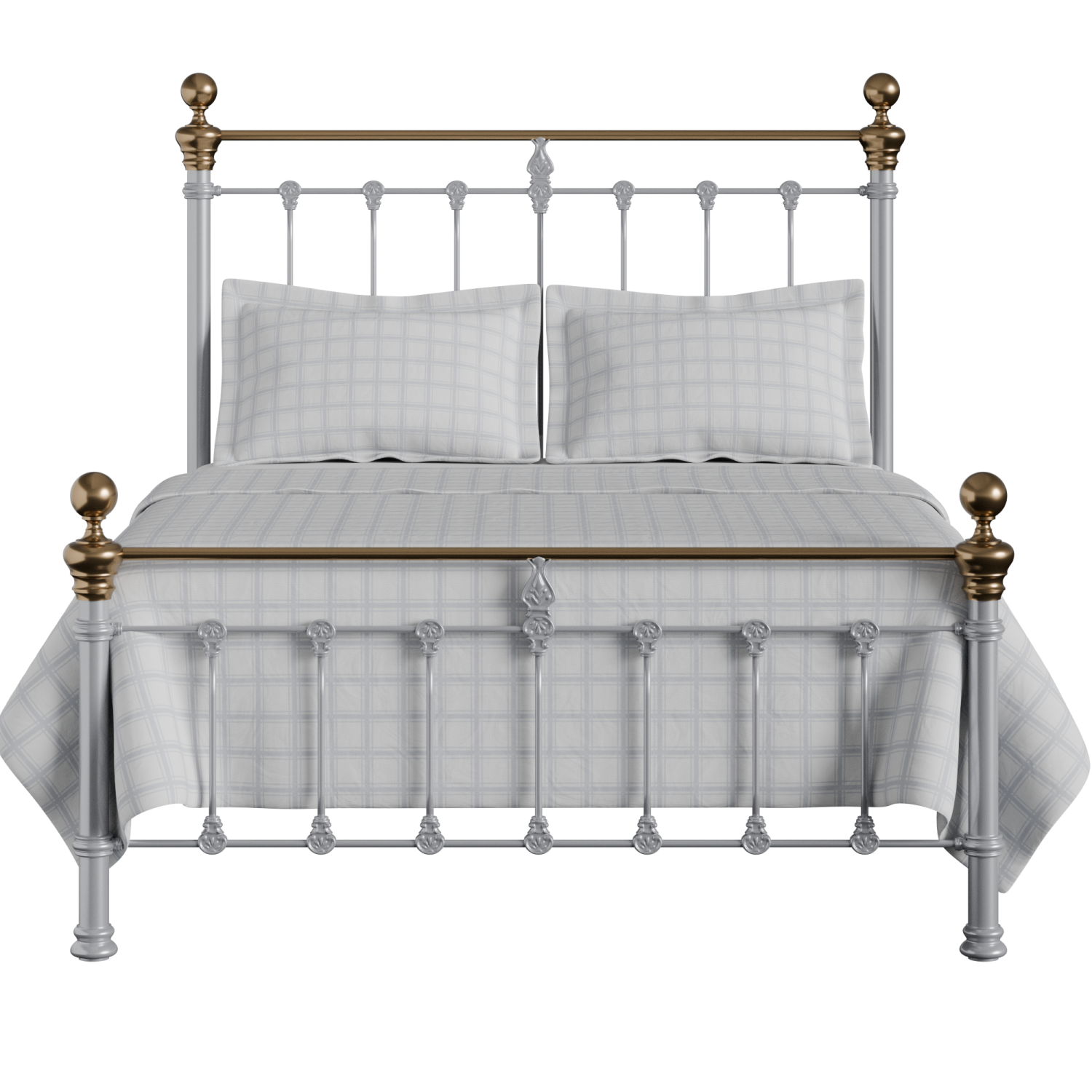 Hamilton Low Footend iron/metal bed in silver