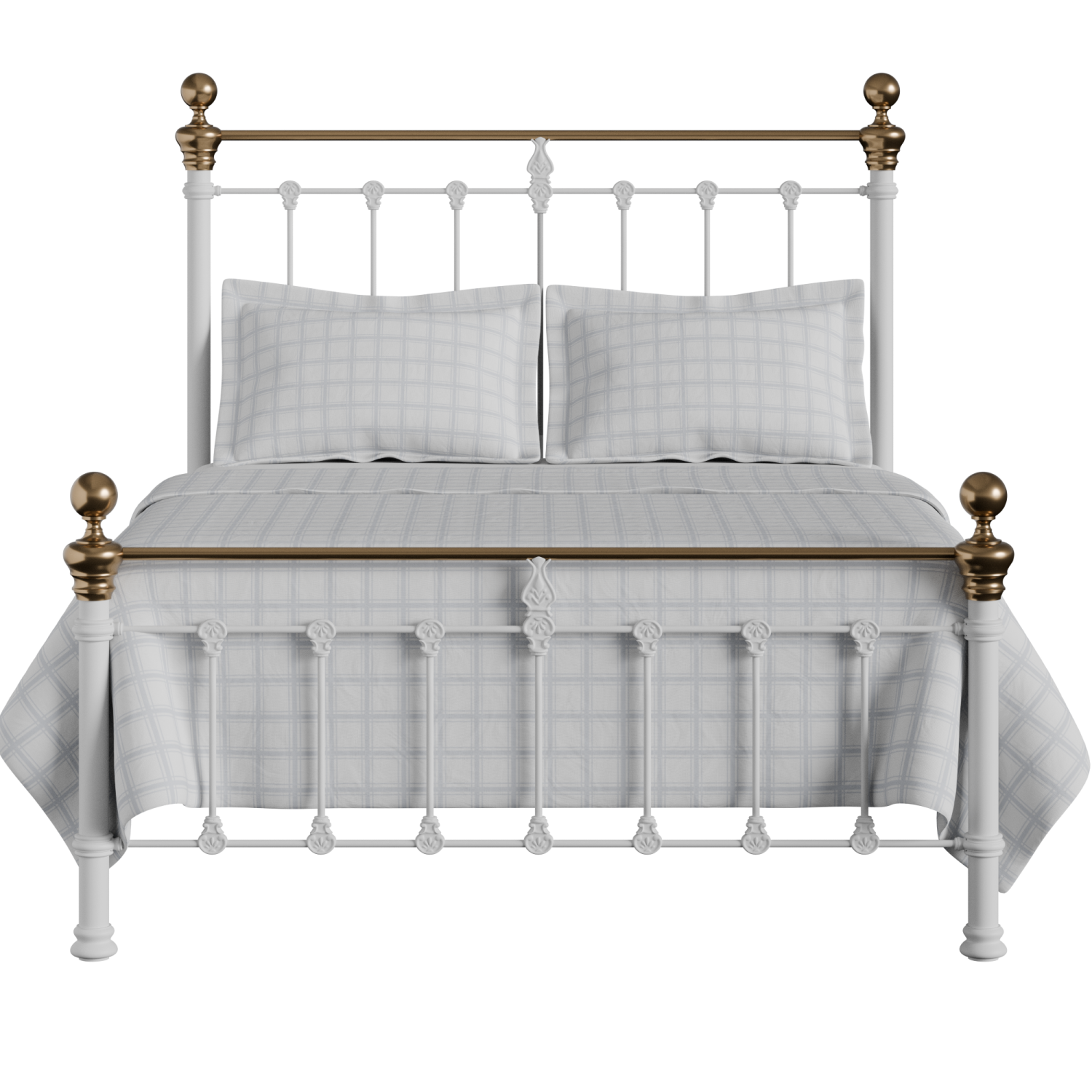 Hamilton Low Footend iron/metal bed in white