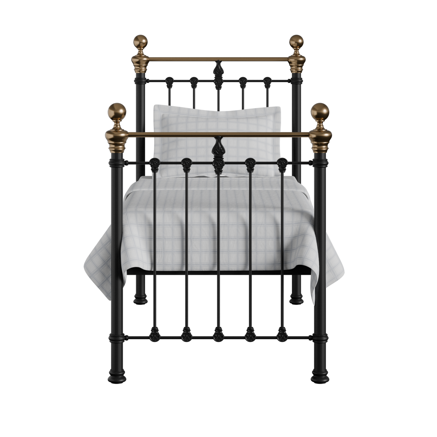 Hamilton iron/metal single bed in black