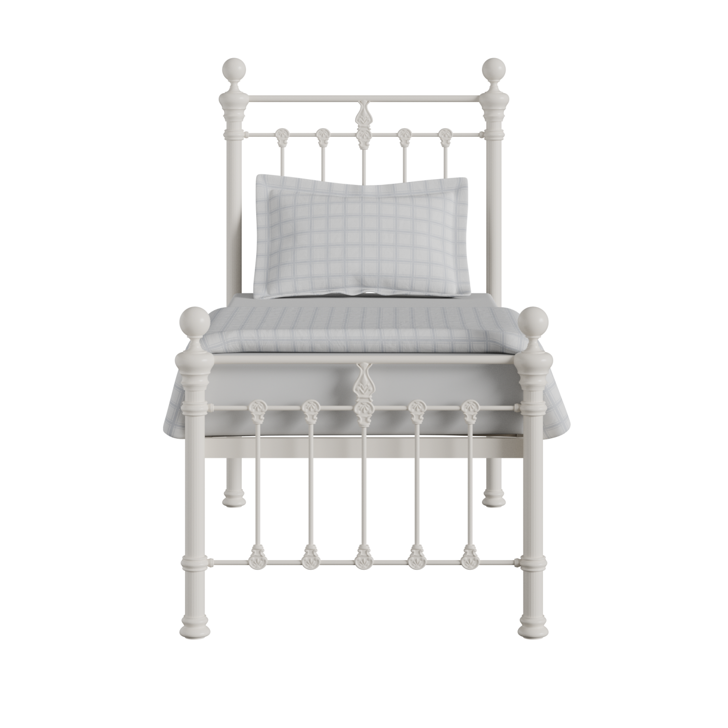 Hamilton Solo Low Footend iron/metal single bed in ivory