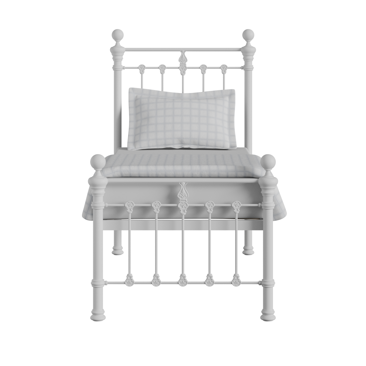 Hamilton Solo Low Footend iron/metal single bed in white
