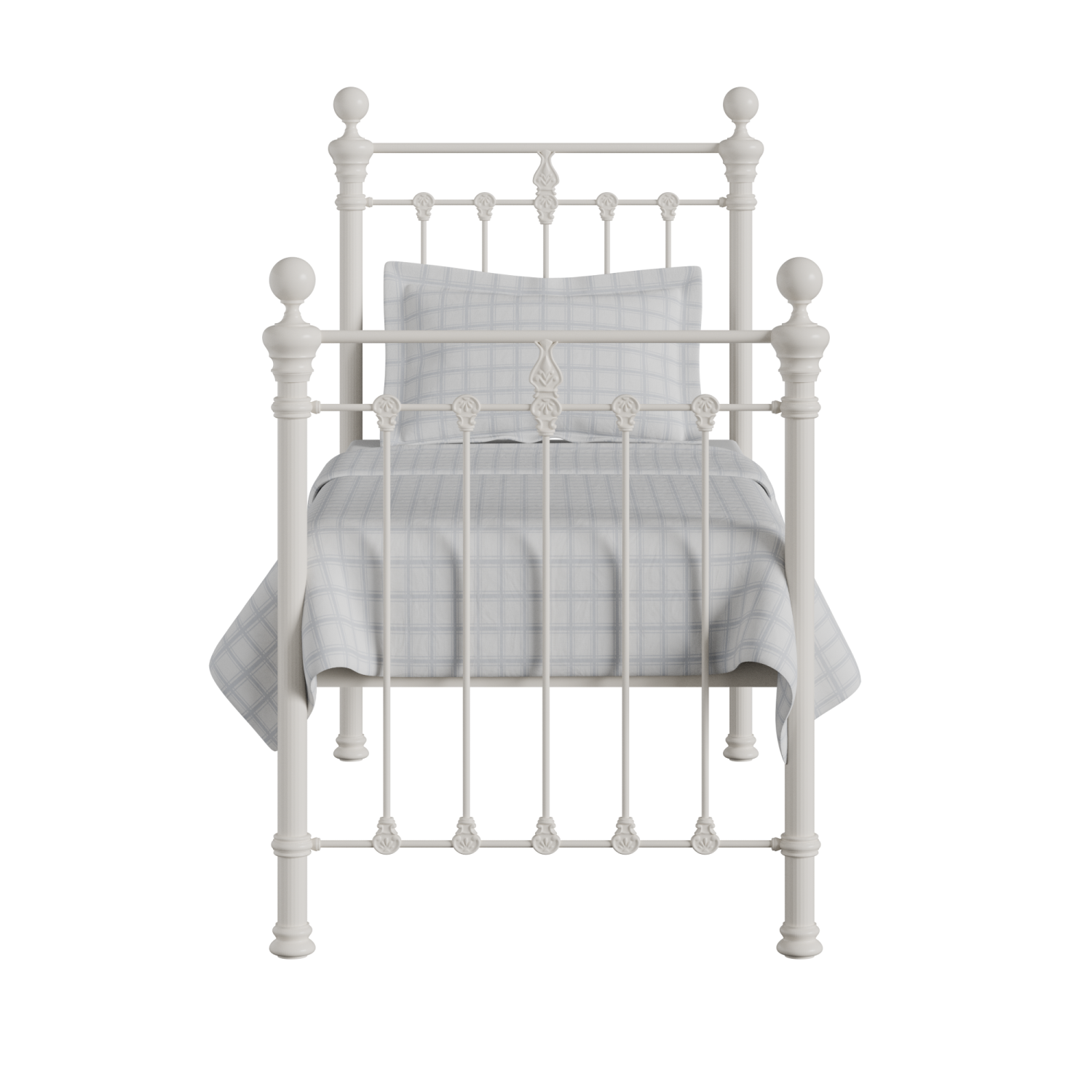 Hamilton Solo iron/metal single bed in ivory