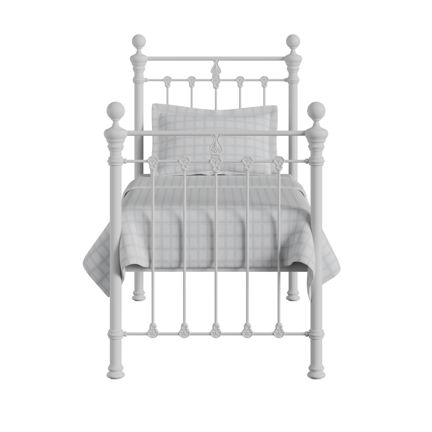 Hamilton Solo iron/metal single bed in white