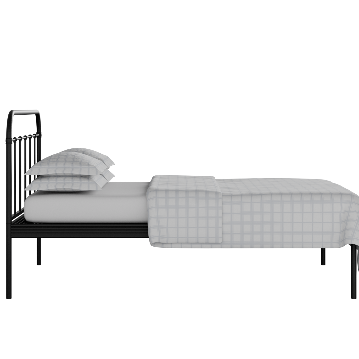Hampton iron/metal bed in black with Juno mattress