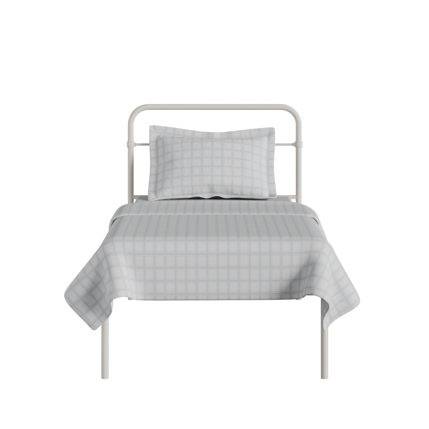 Hampton iron/metal single bed in ivory
