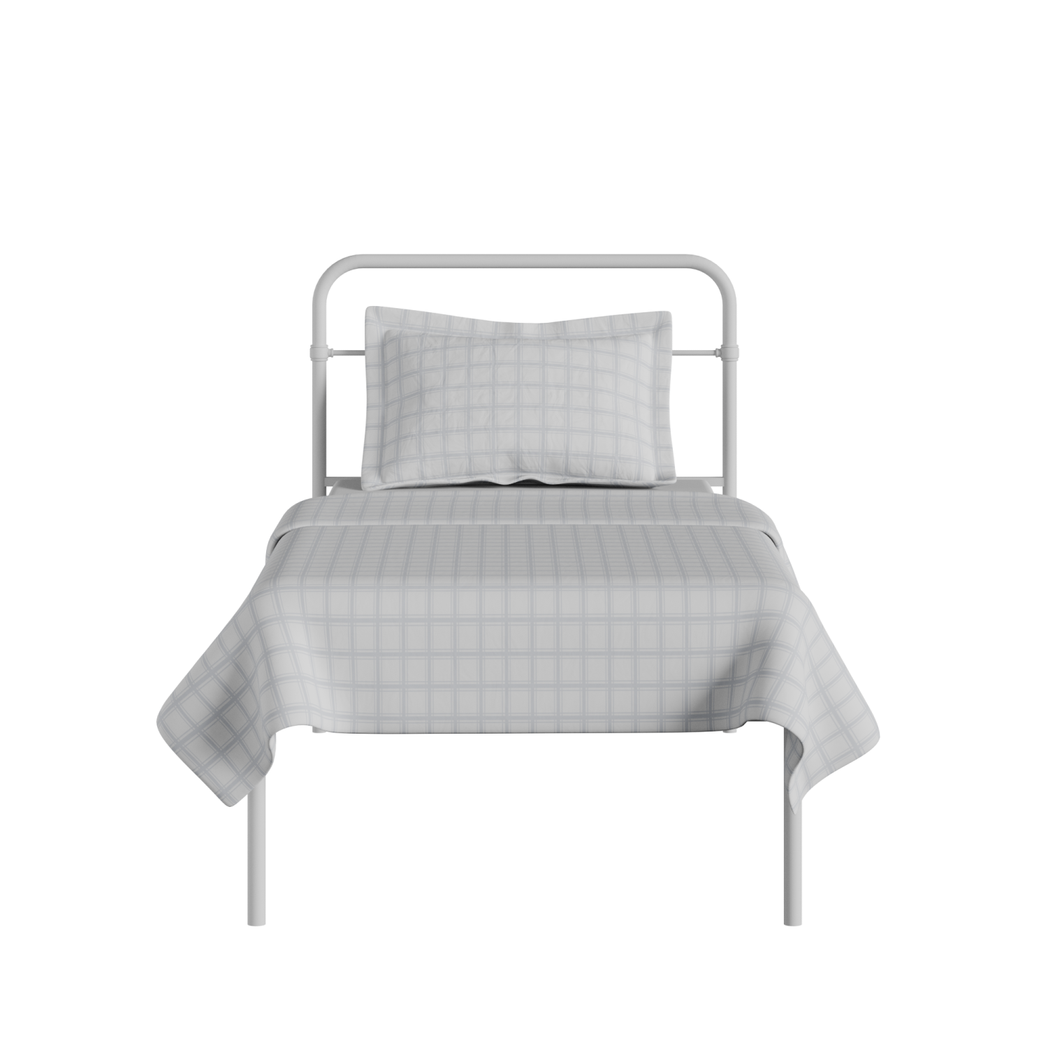 Hampton iron/metal single bed in white