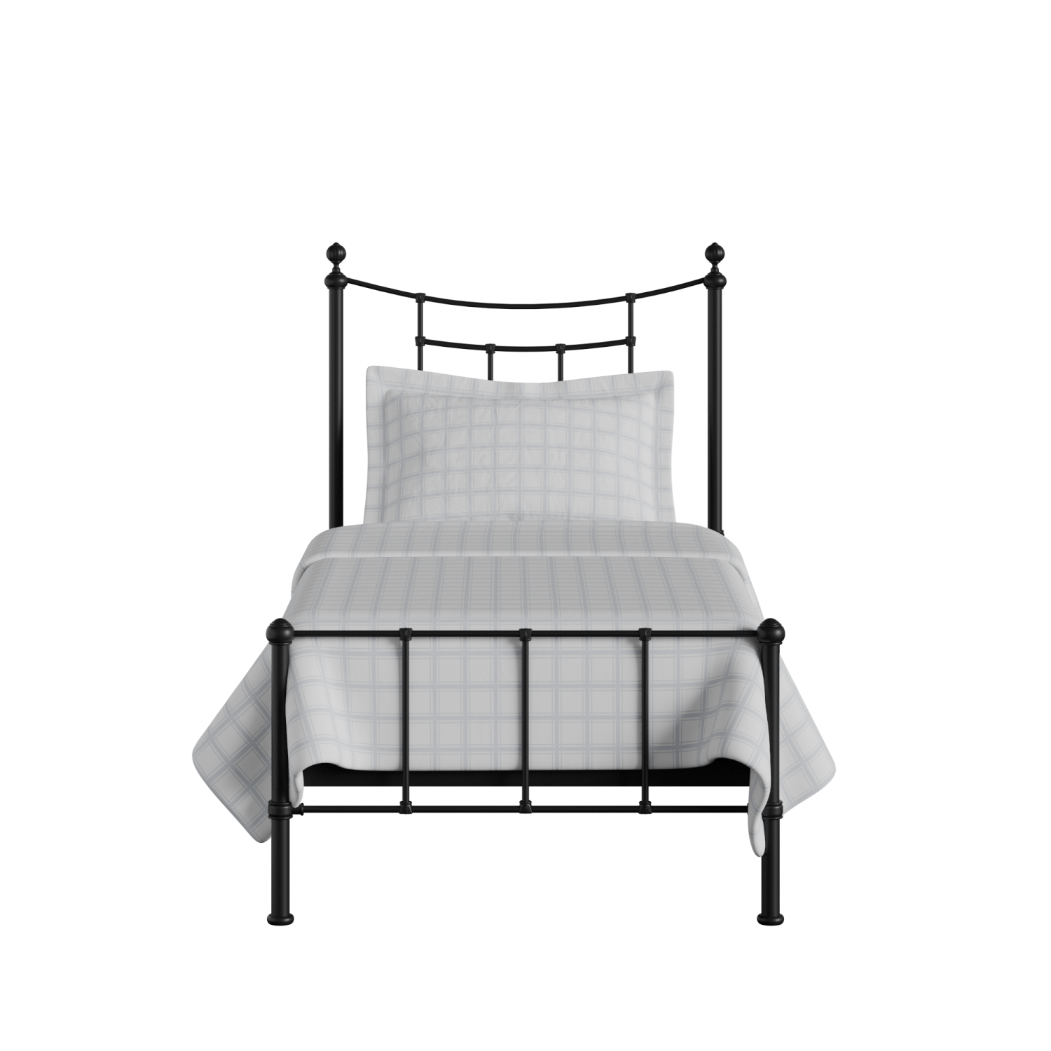 Isabelle iron/metal single bed in black