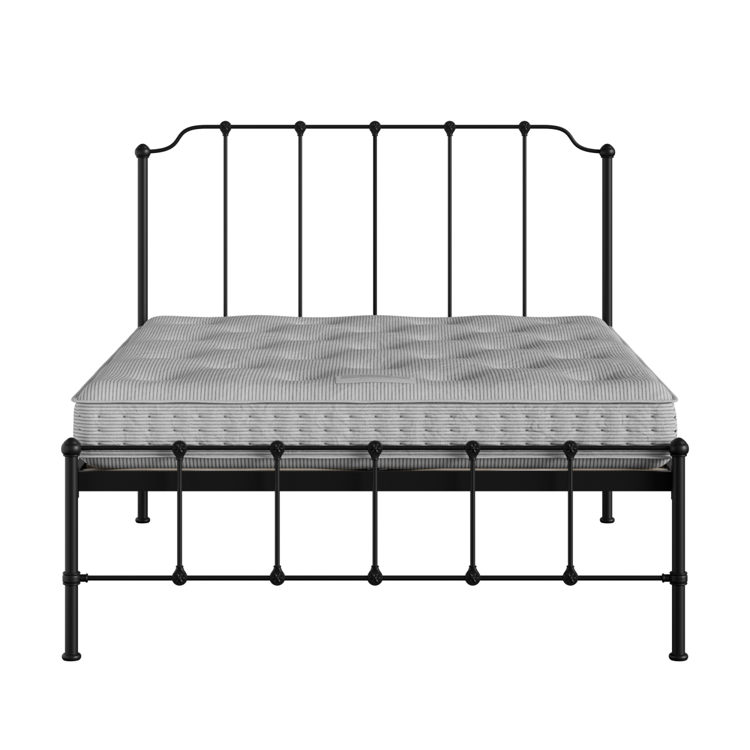 Julia iron/metal bed in black with Juno mattress
