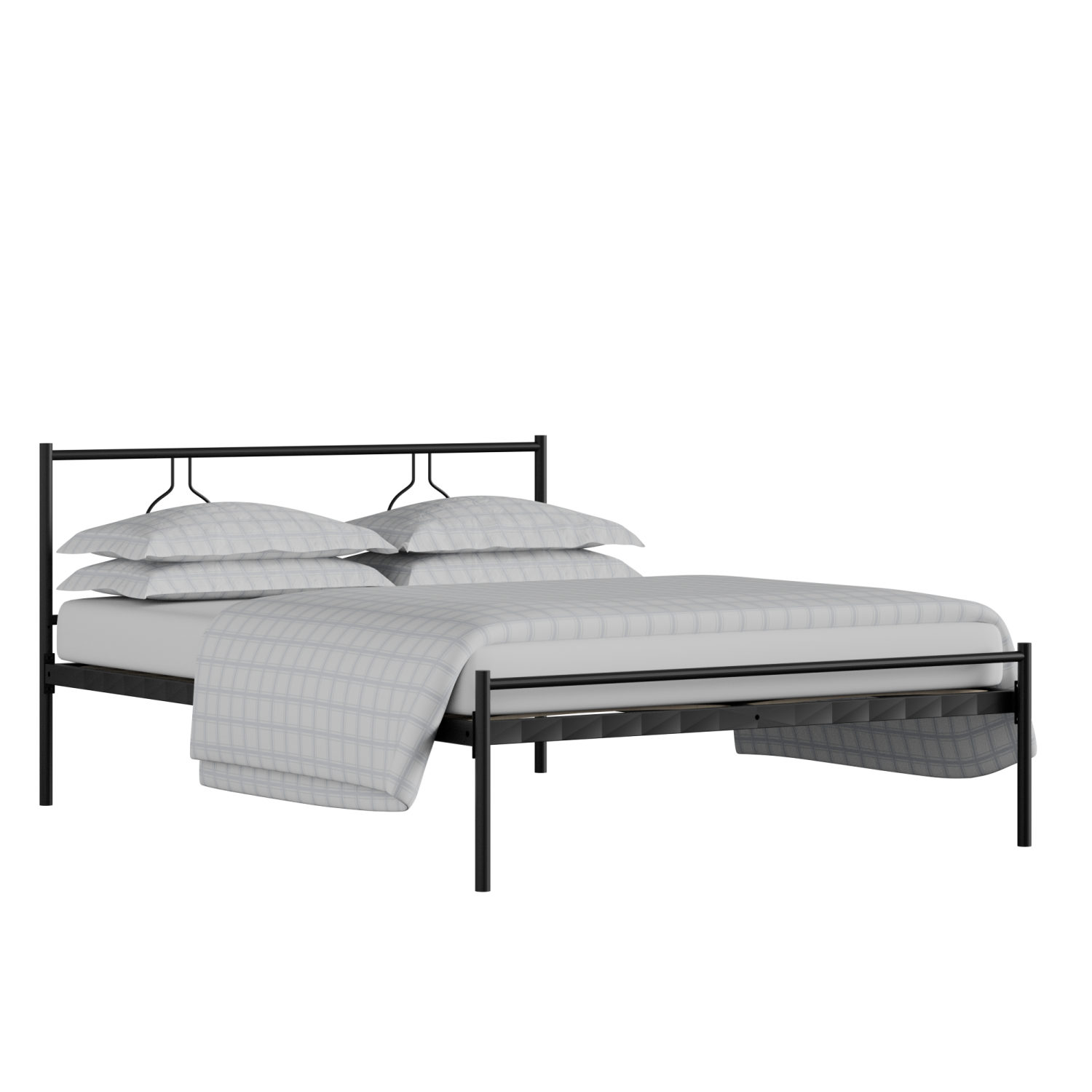 Meiji iron/metal bed in black with Juno mattress