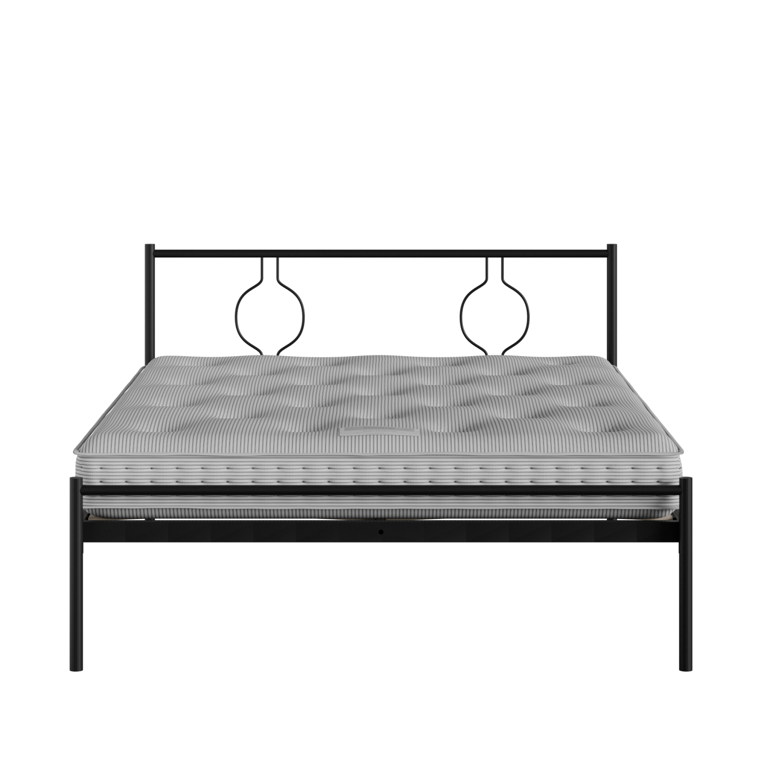 Meiji iron/metal bed in black with Juno mattress