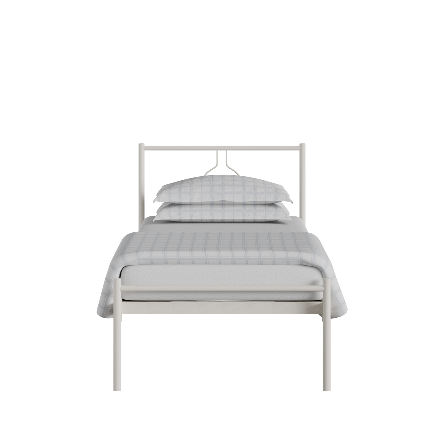 Meiji iron/metal single bed in ivory