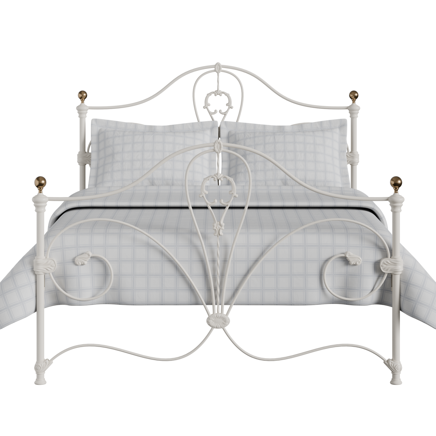 Melrose iron/metal bed in ivory
