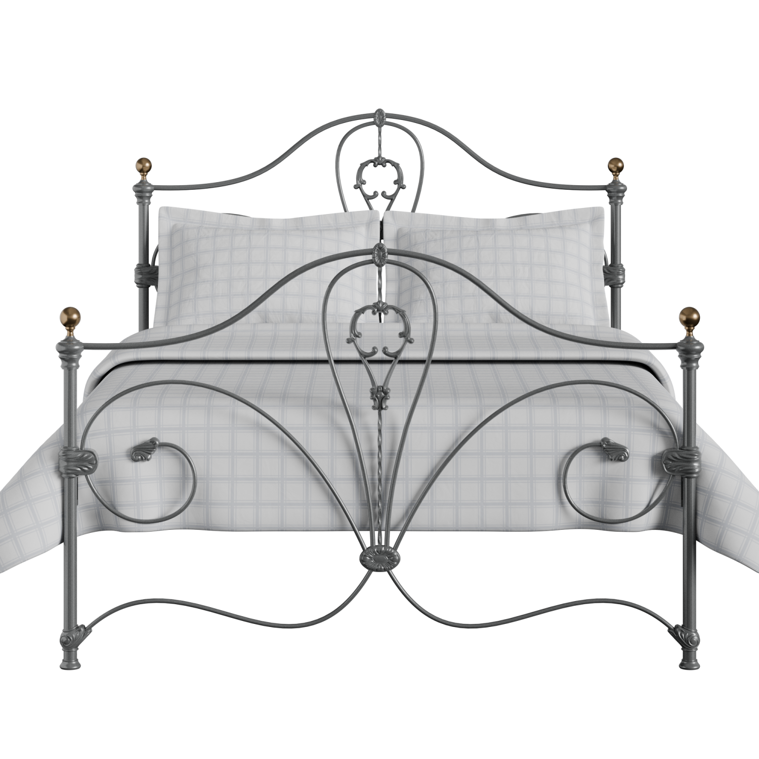 Melrose iron/metal bed in pewter
