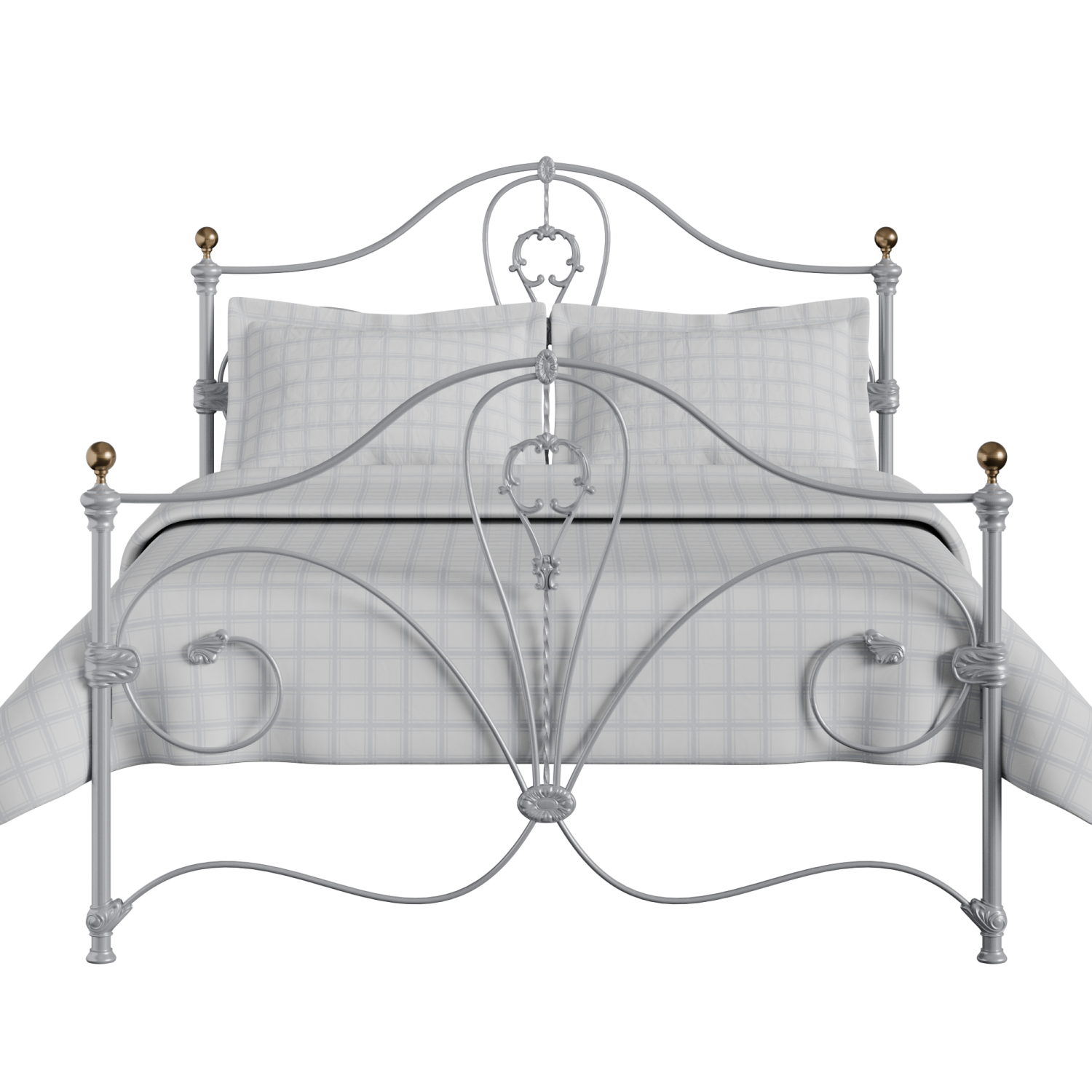 Melrose iron/metal bed in silver