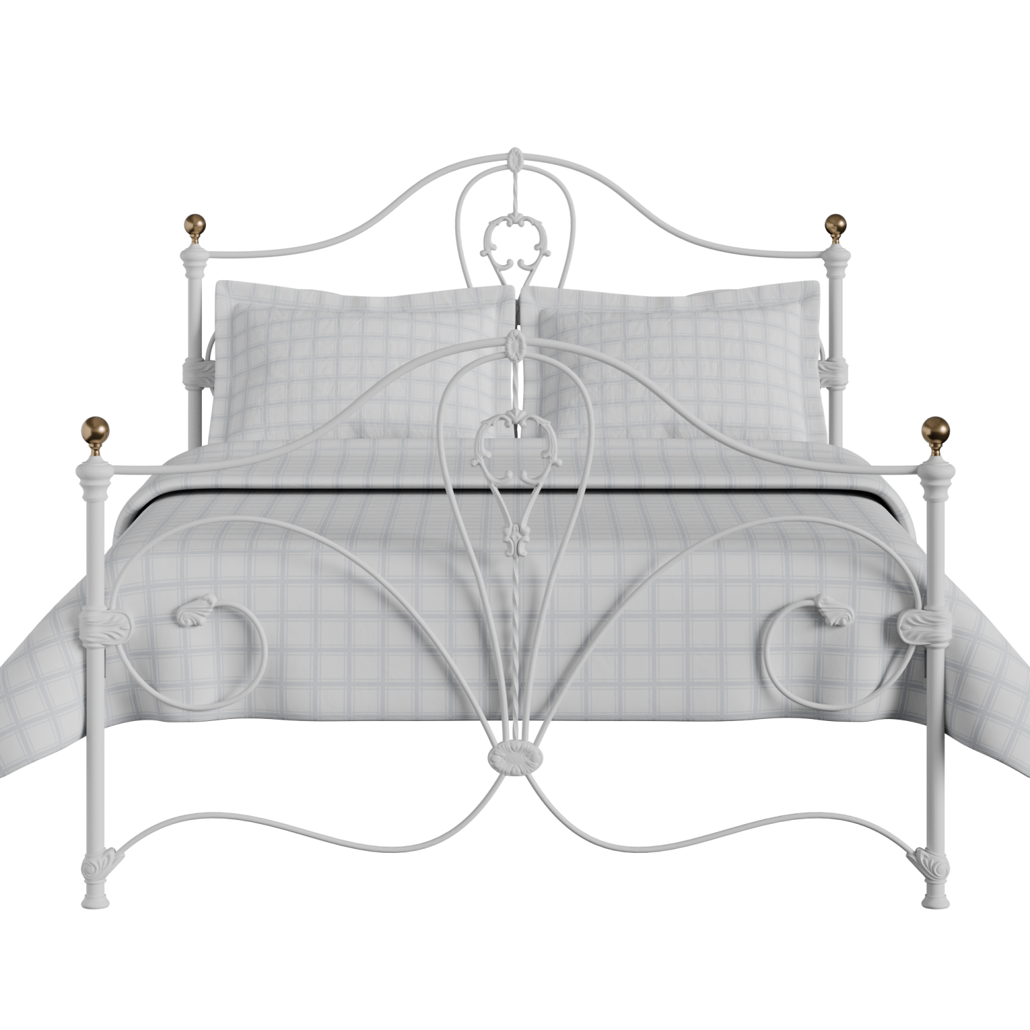Melrose iron/metal bed in white