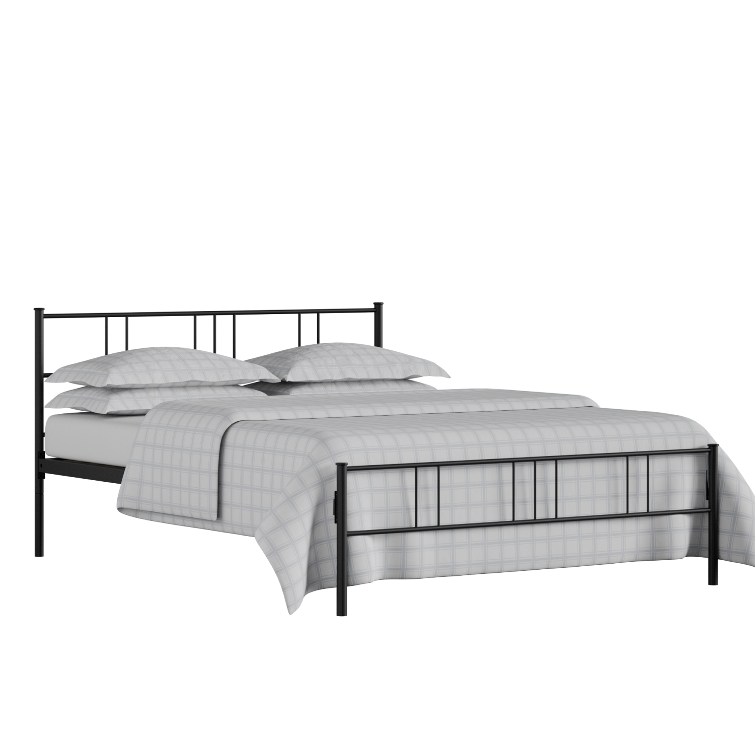 Mortlake iron/metal bed in black with Juno mattress