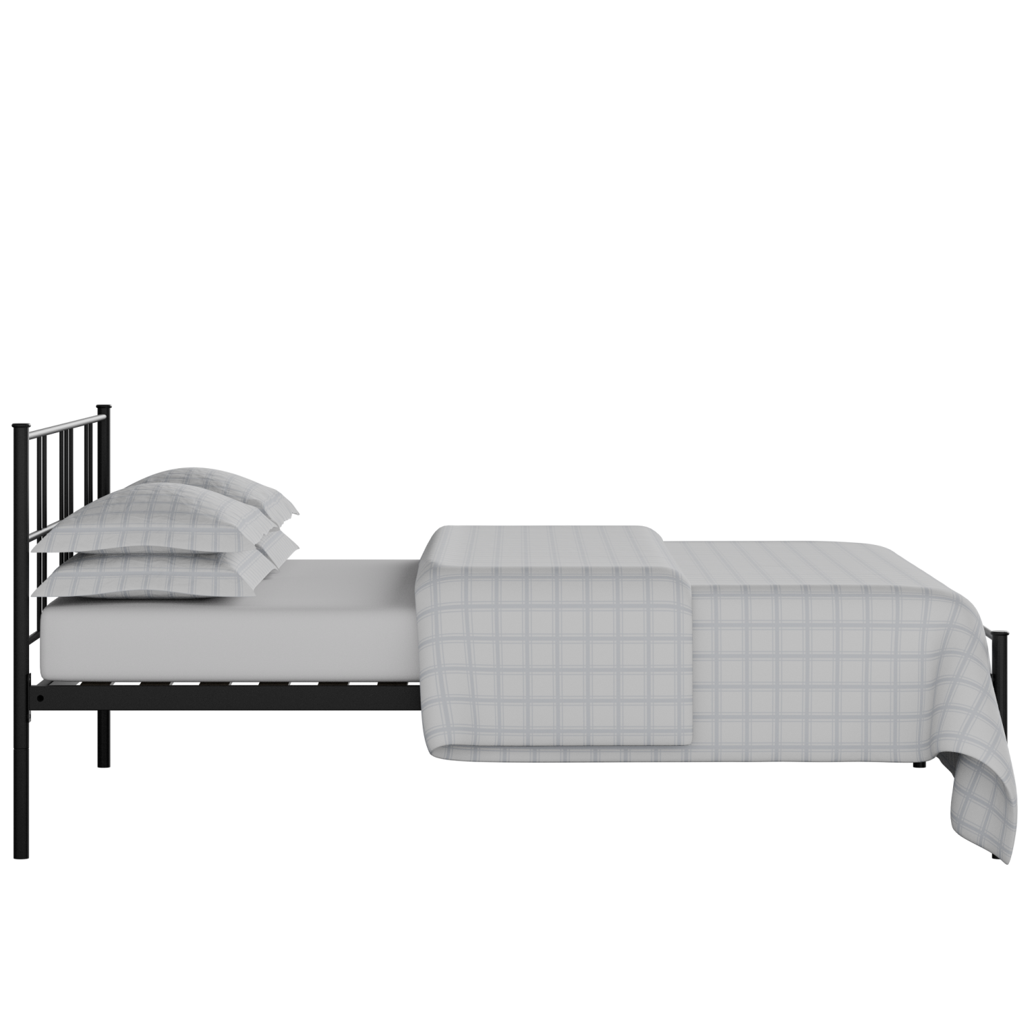 Mortlake iron/metal bed in black with Juno mattress