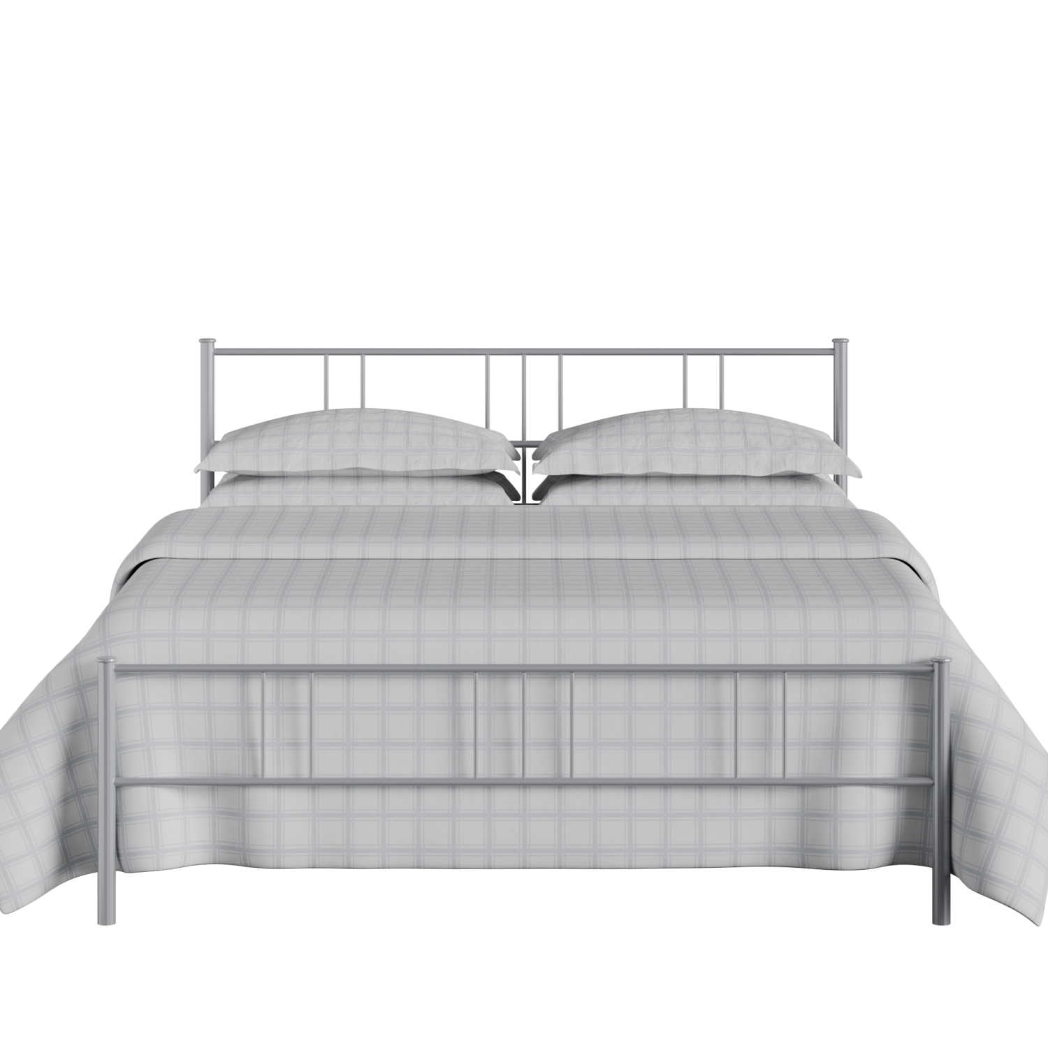 Mortlake iron/metal bed in silver